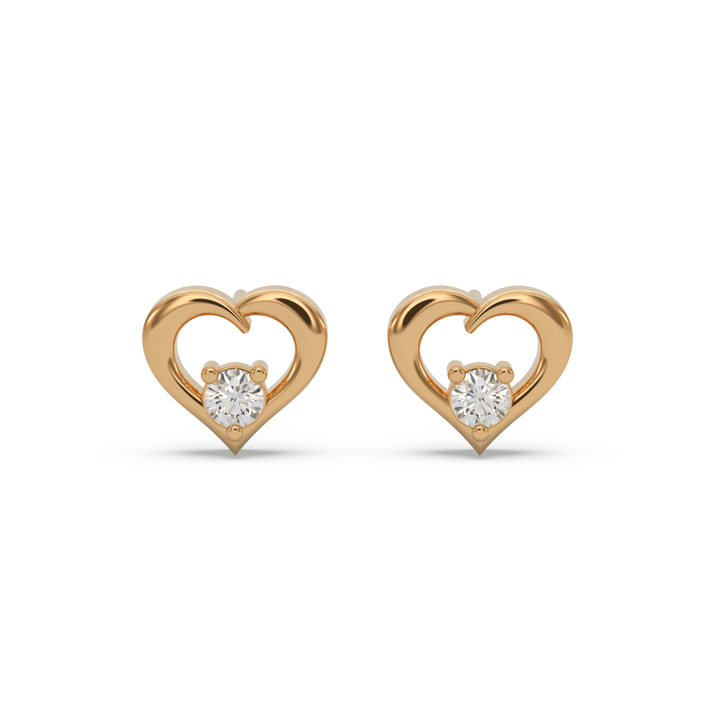 Heart-Shaped Diamond Earring