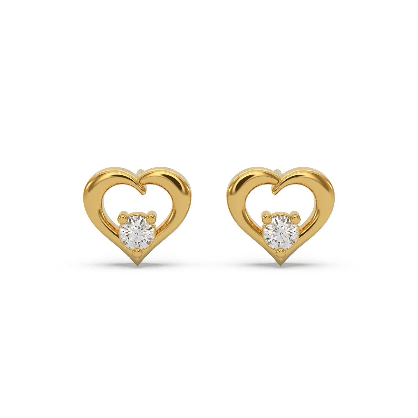 Heart-Shaped Diamond Earring
