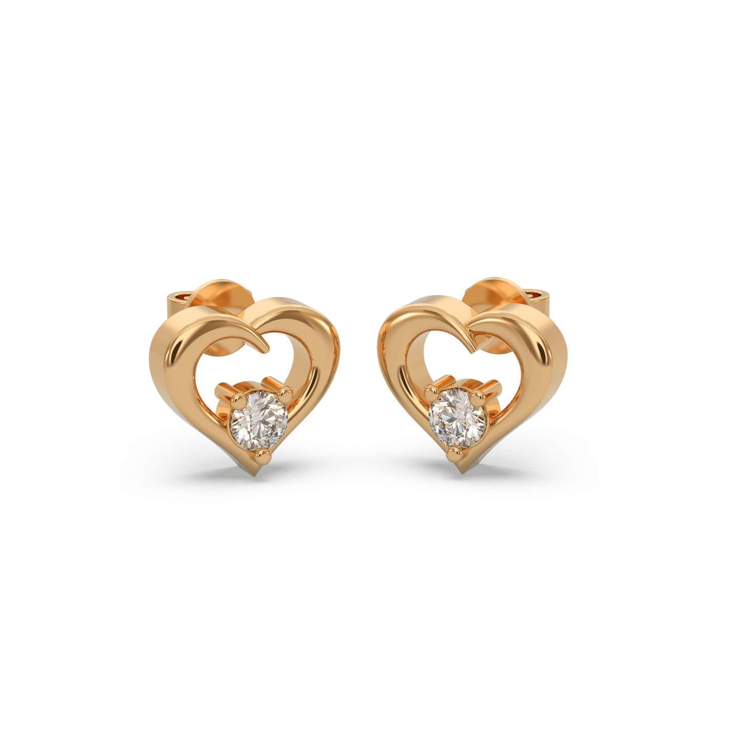 Heart-Shaped Diamond Earring
