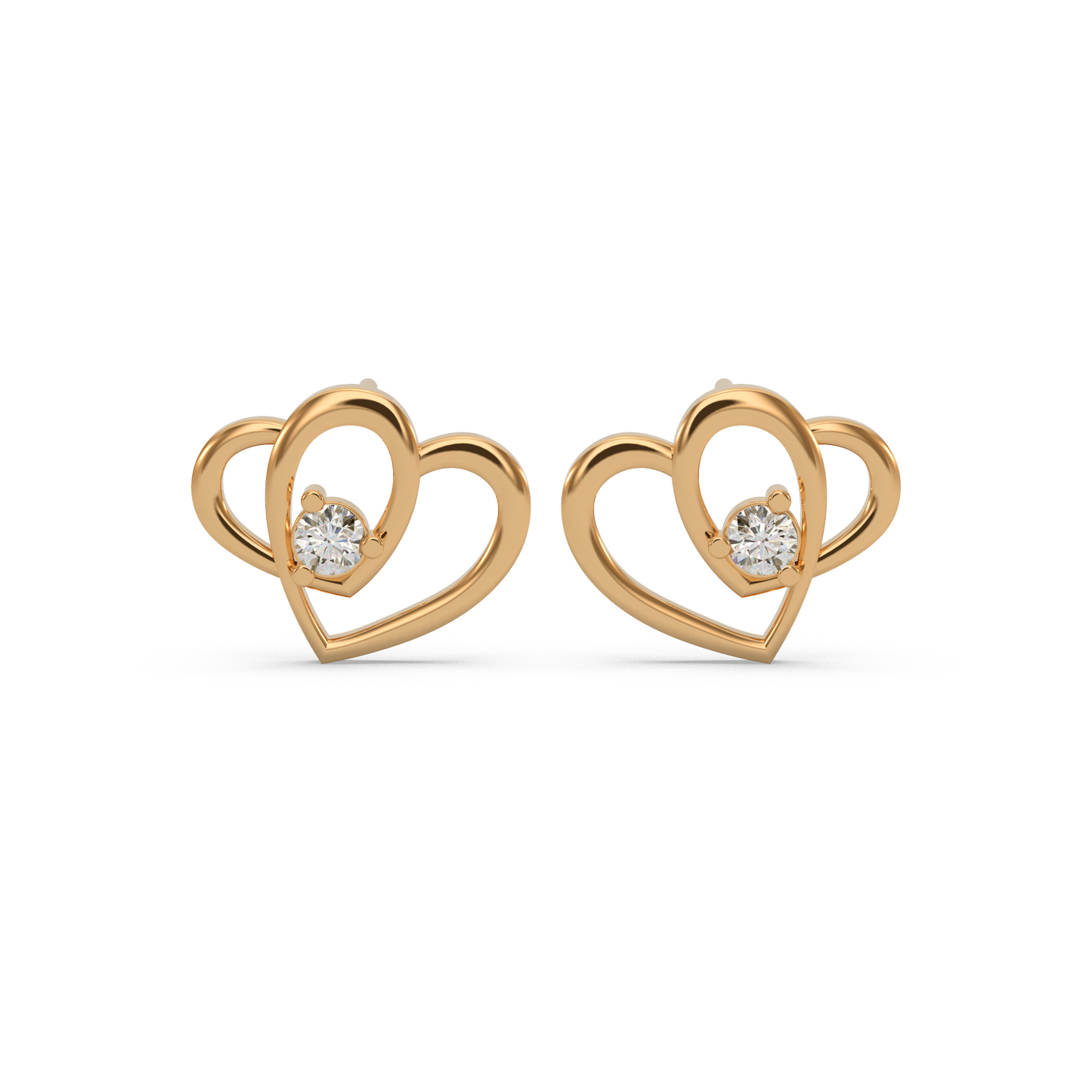 Classic Heart Diamond Earring