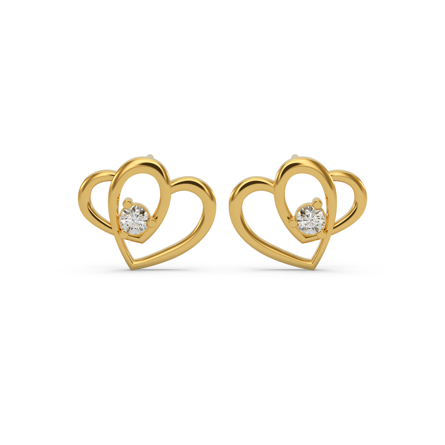 Classic Heart Diamond Earring
