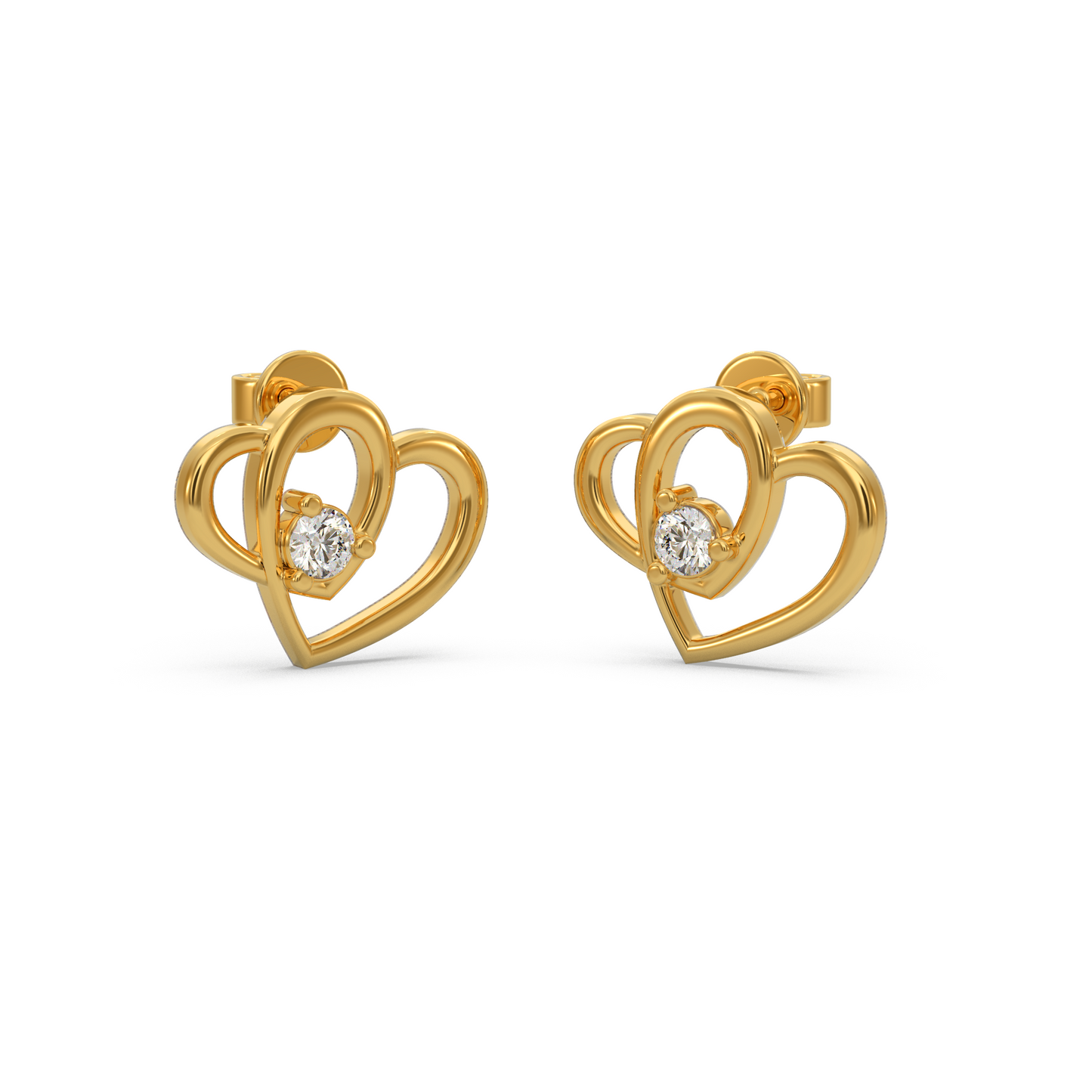 Classic Heart Diamond Earring