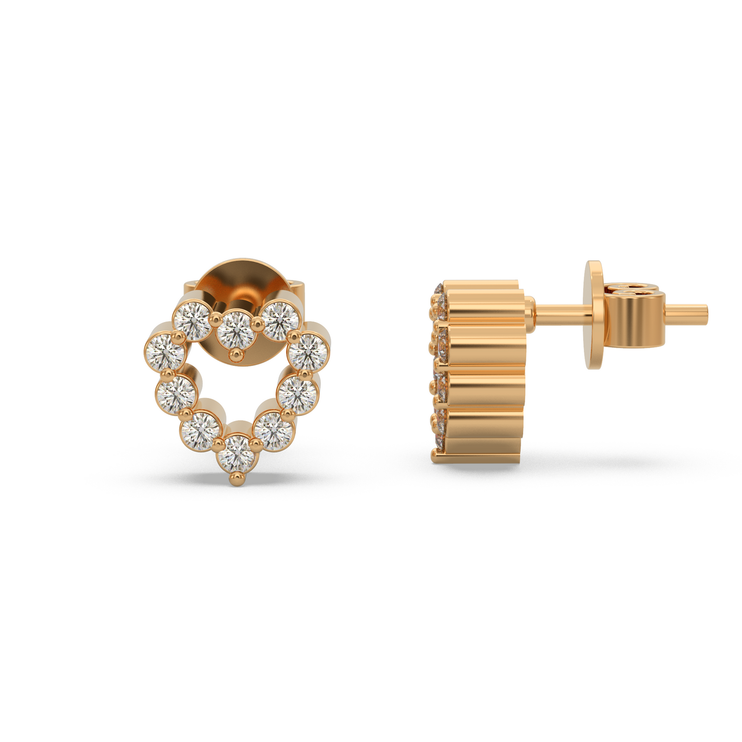 Love Heart Diamond Earring
