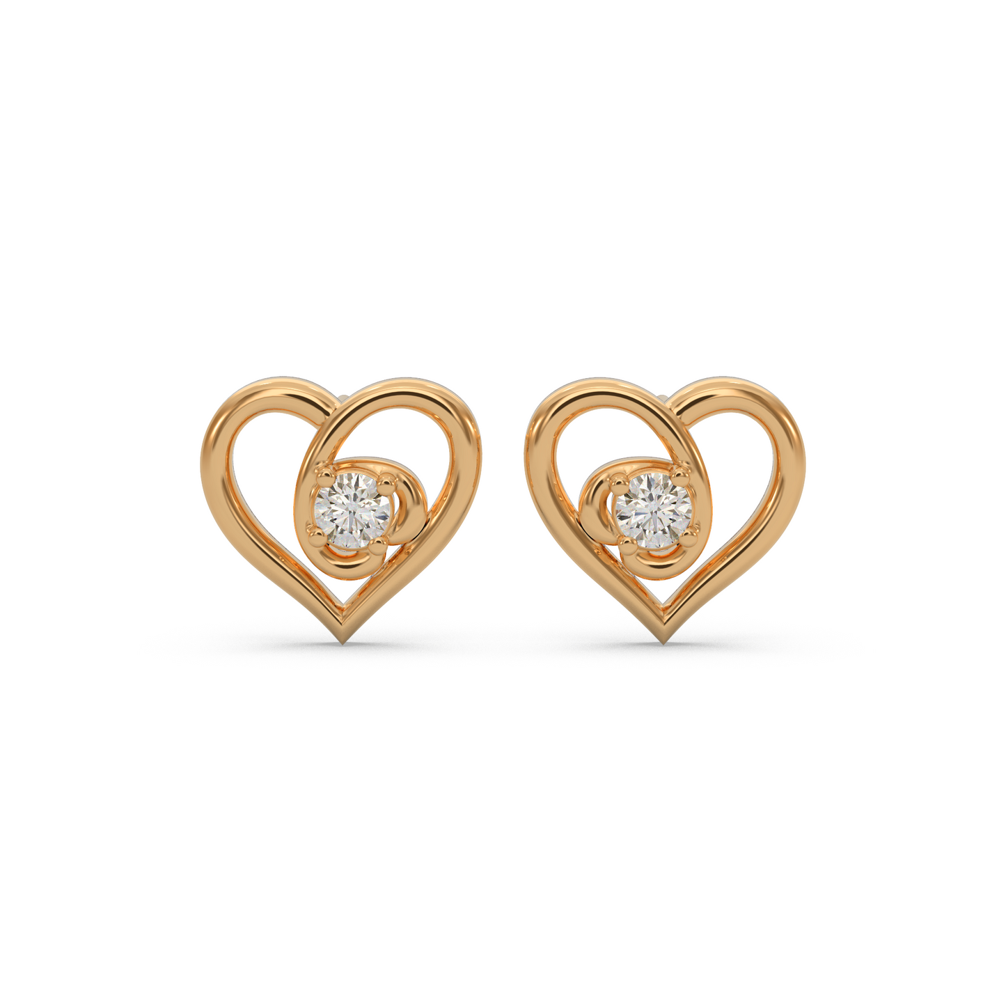 Halo Heart Diamond Earring
