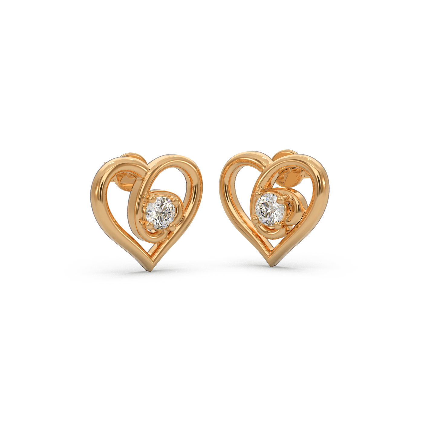 Halo Heart Diamond Earring