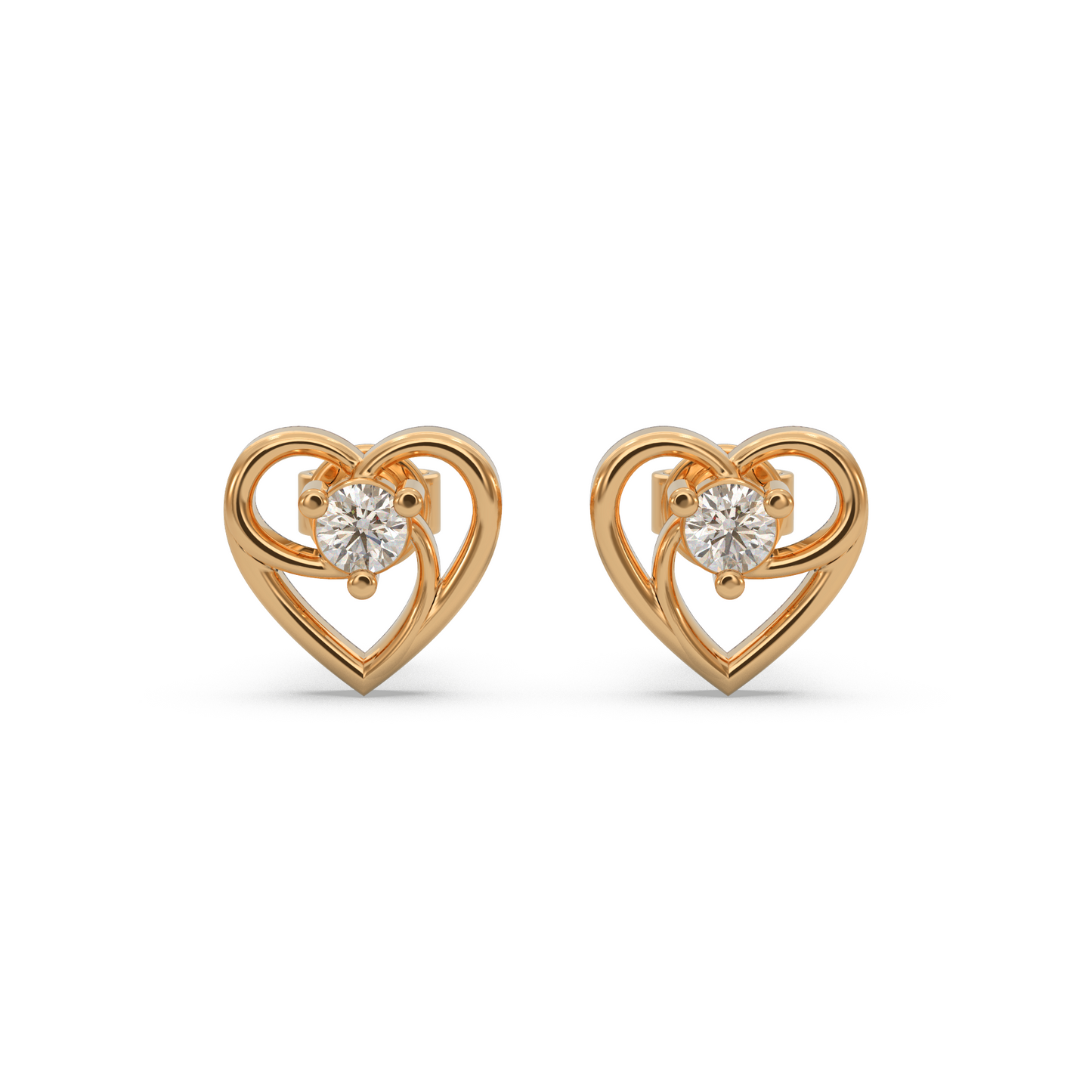 Timeless Heart Diamond Earring
