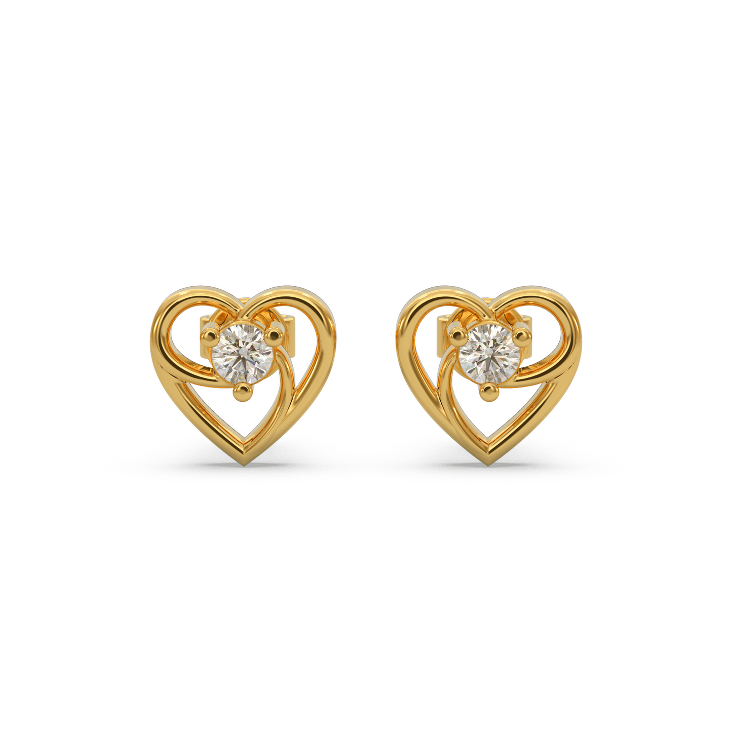 Timeless Heart Diamond Earring