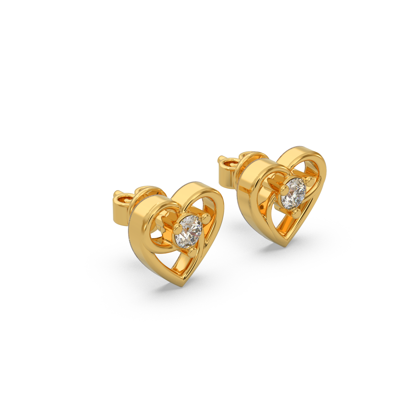 Timeless Heart Diamond Earring