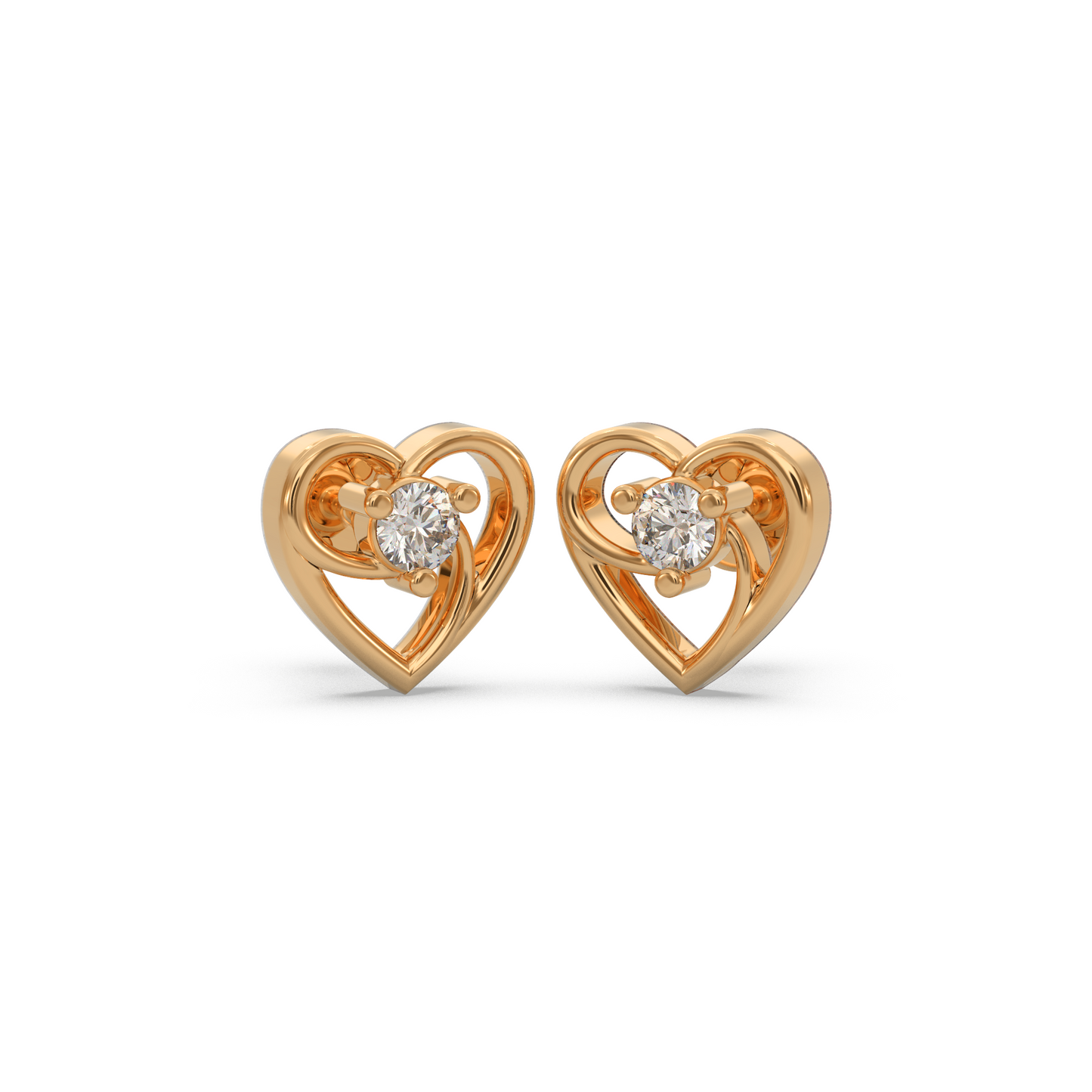 Timeless Heart Diamond Earring