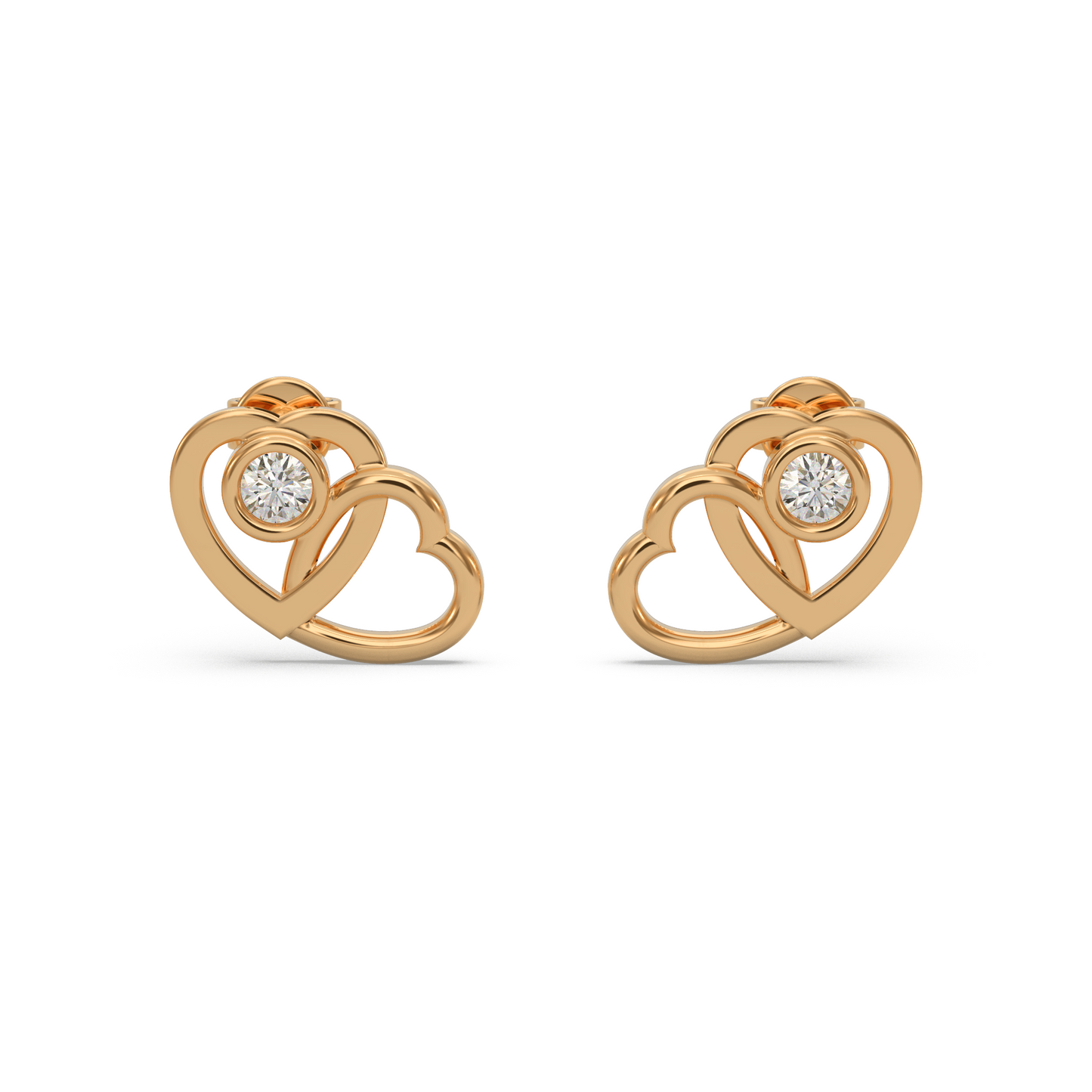 Infinity Heart Diamond Earring