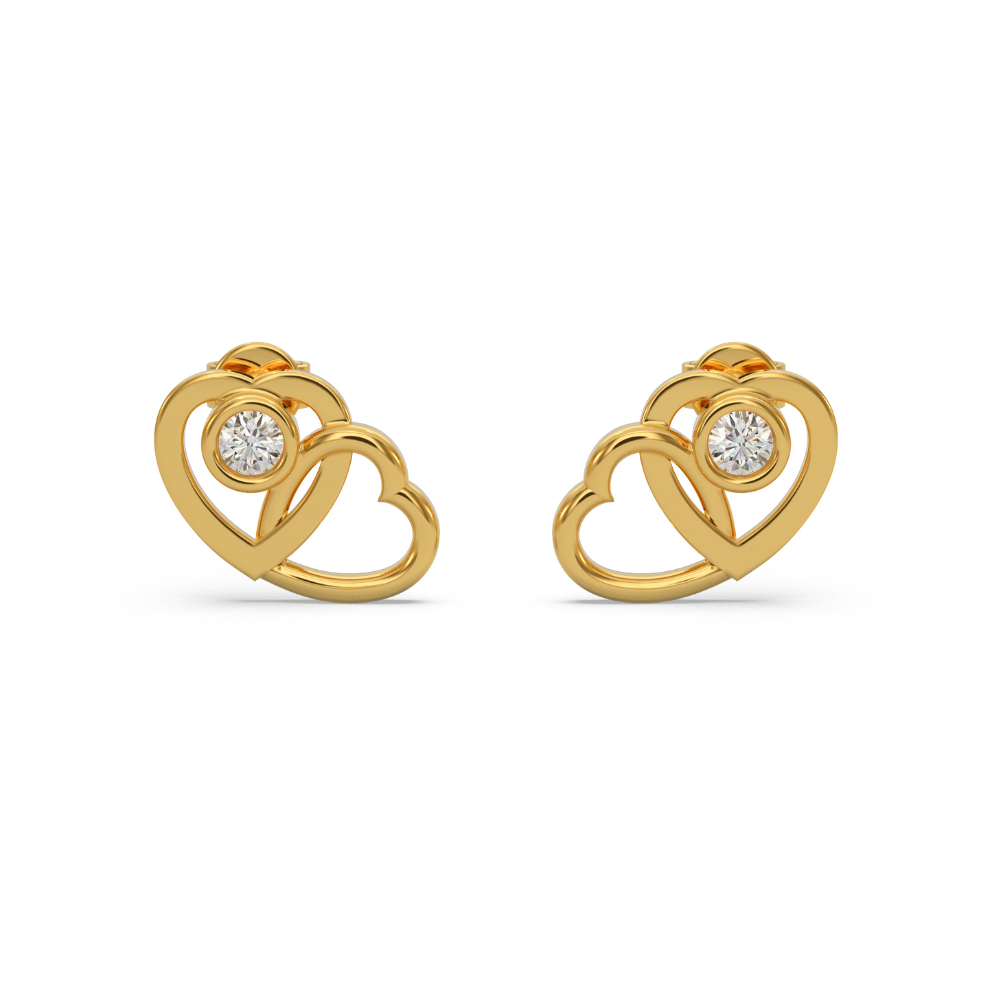 Infinity Heart Diamond Earring