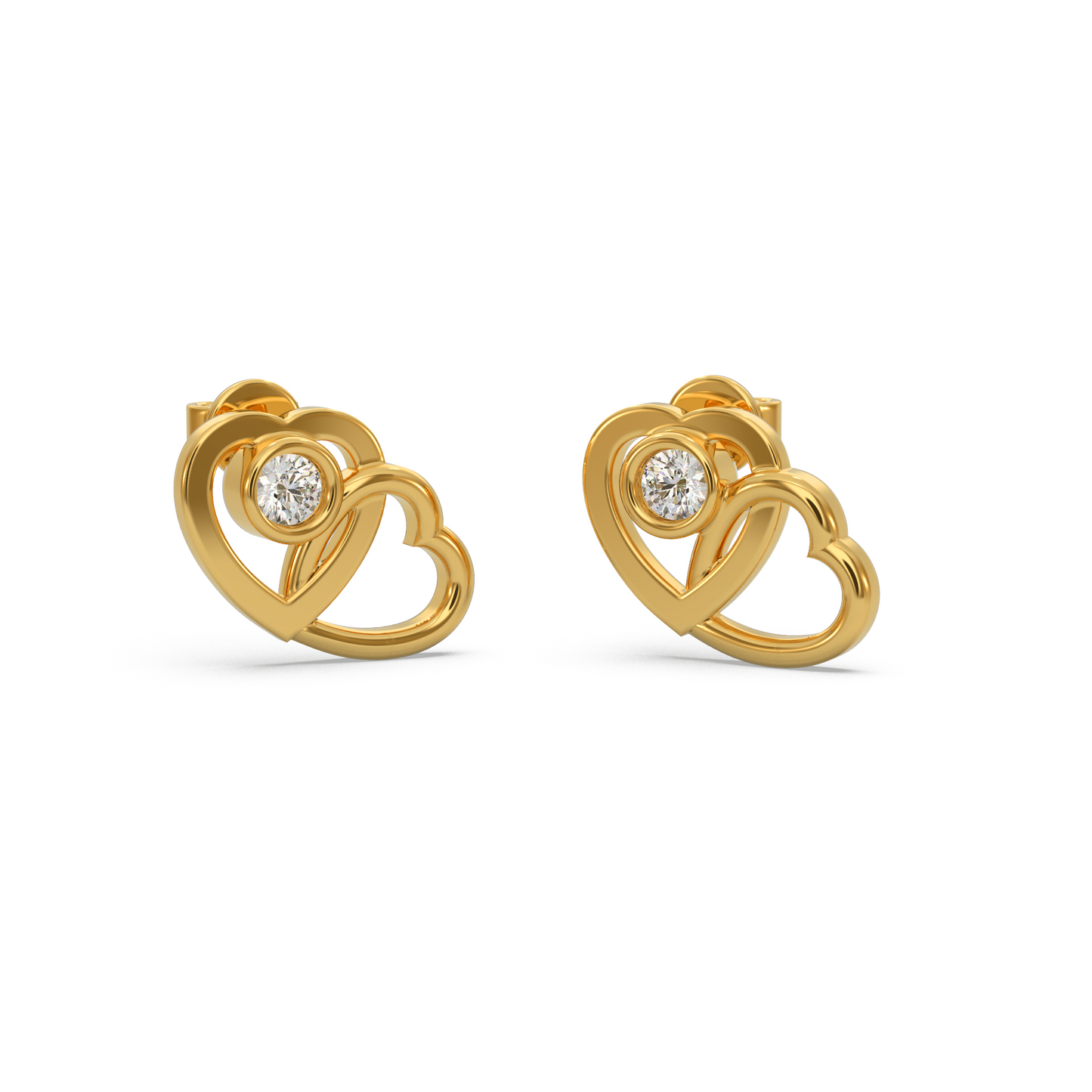 Infinity Heart Diamond Earring