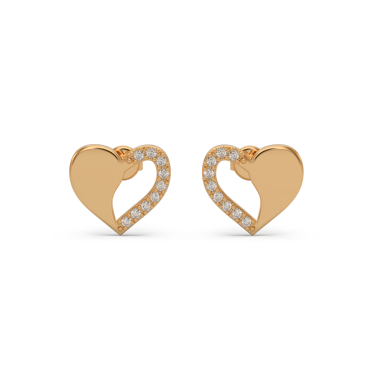Chic Heart Diamond Earring