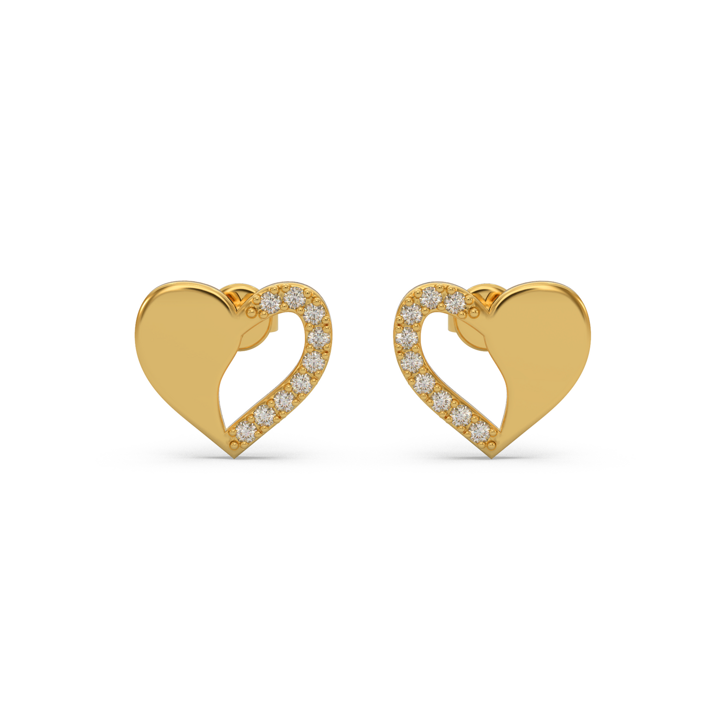 Chic Heart Diamond Earring