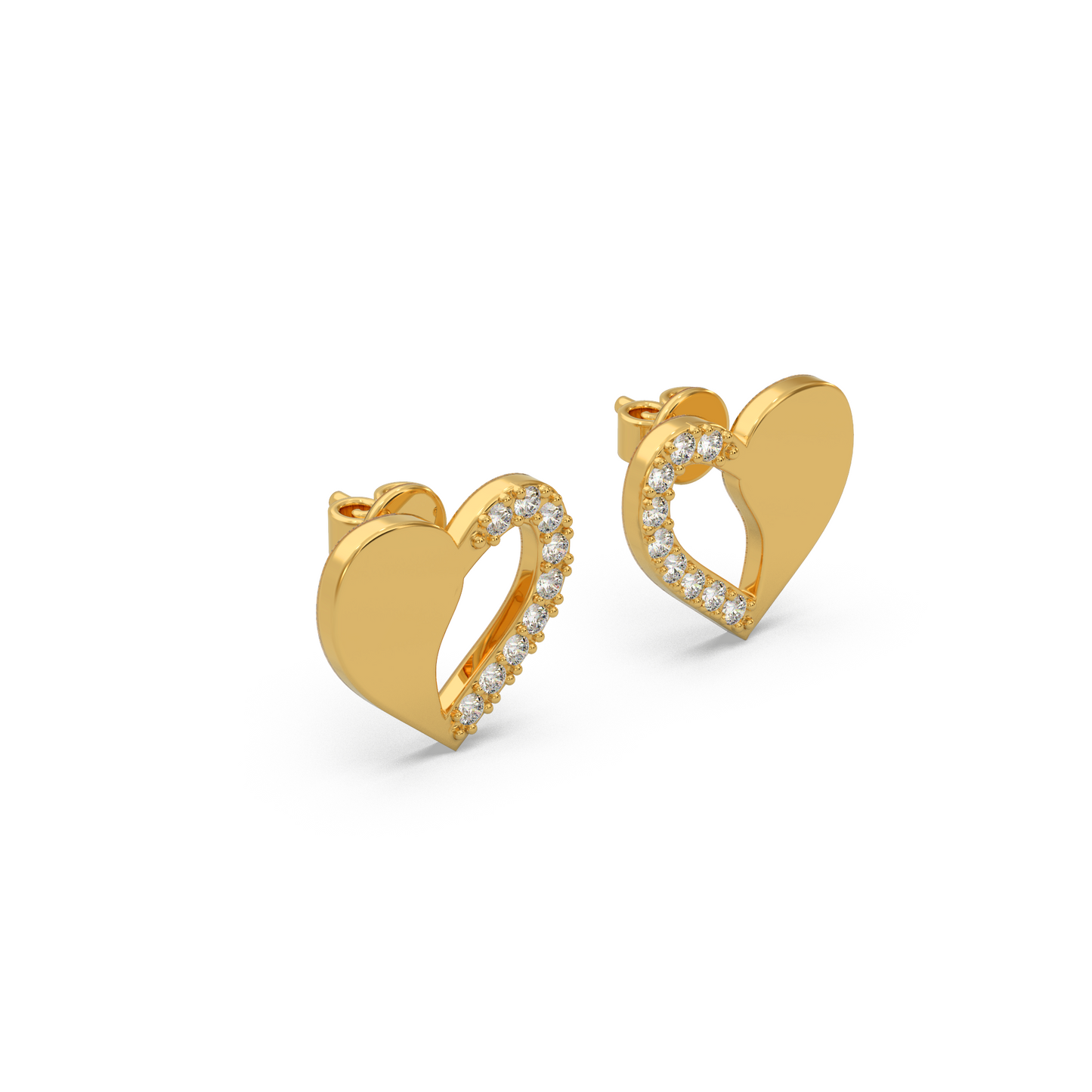 Chic Heart Diamond Earring