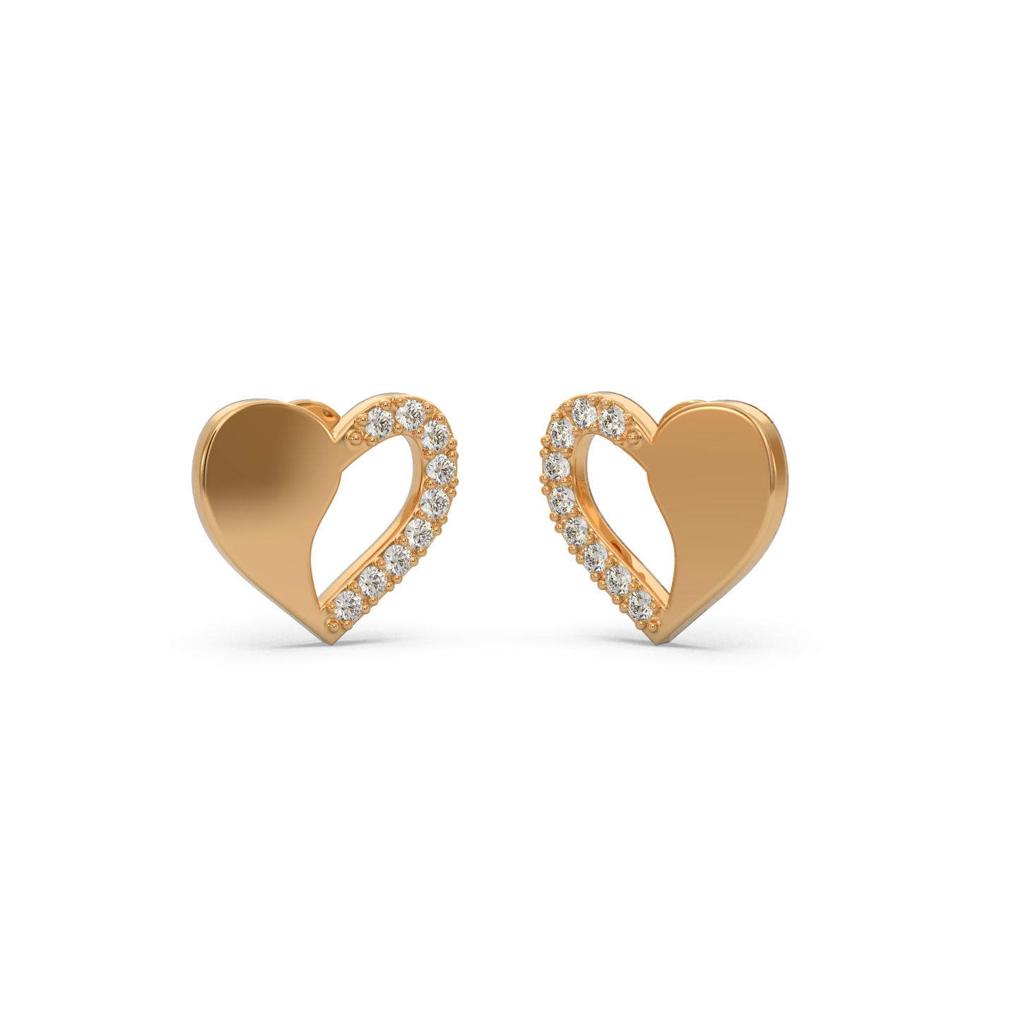 Chic Heart Diamond Earring