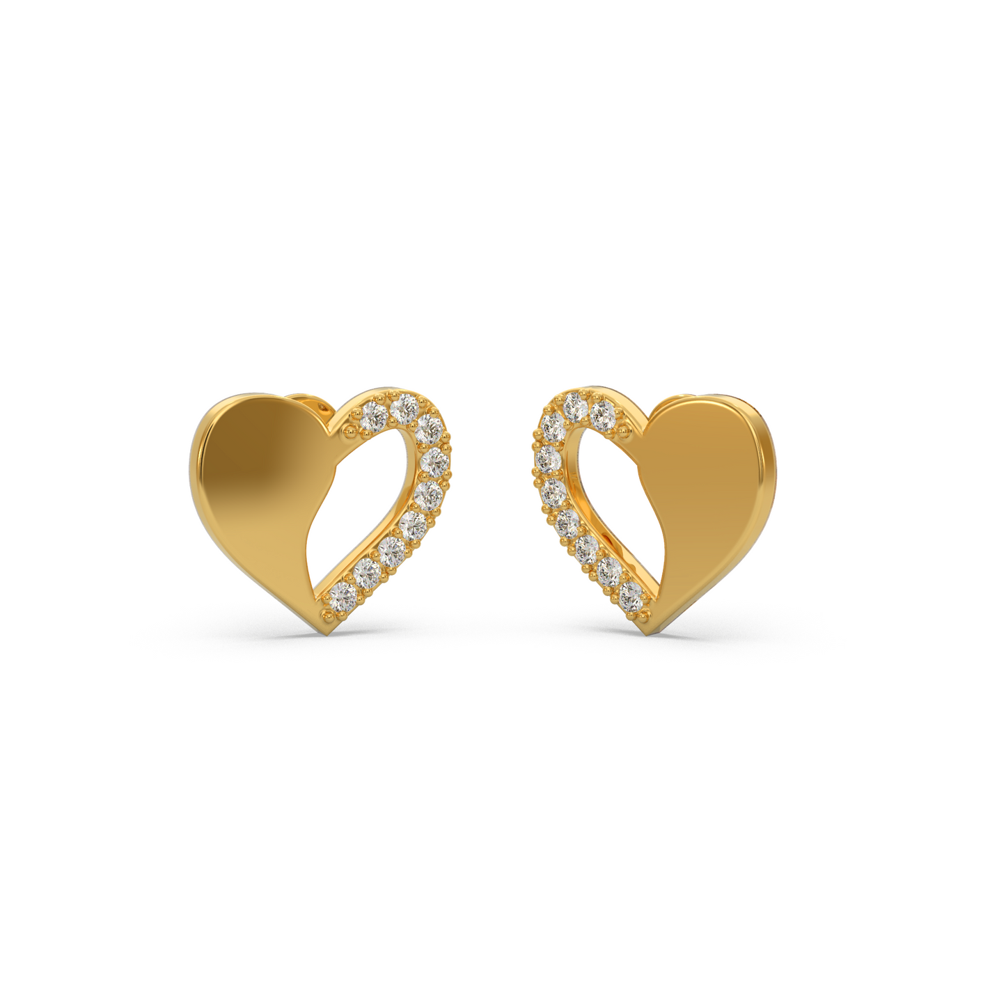 Chic Heart Diamond Earring