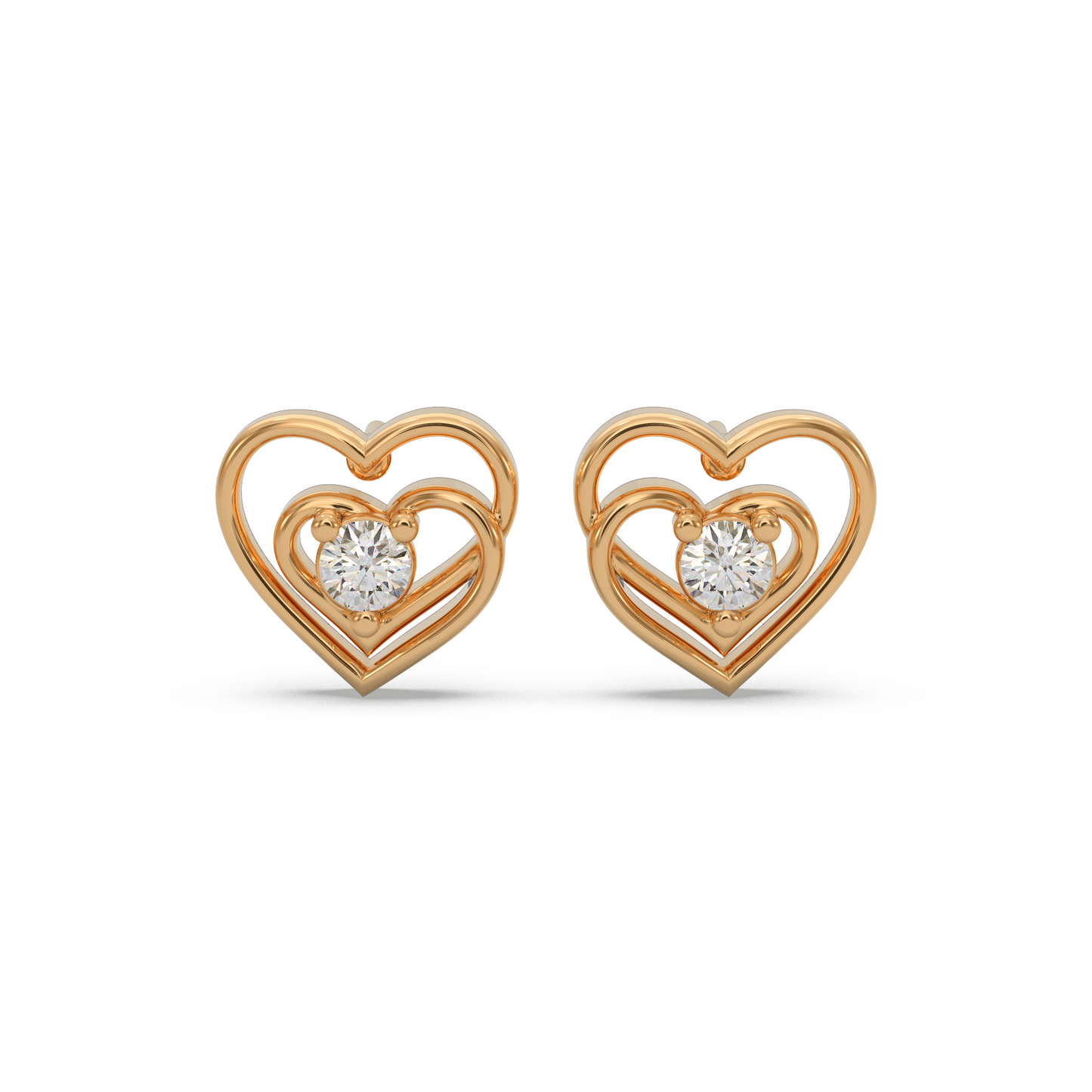 Romantic Gift Heart Diamond Earring