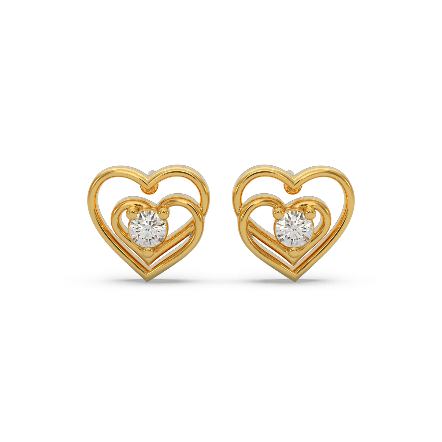 Romantic Gift Heart Diamond Earring