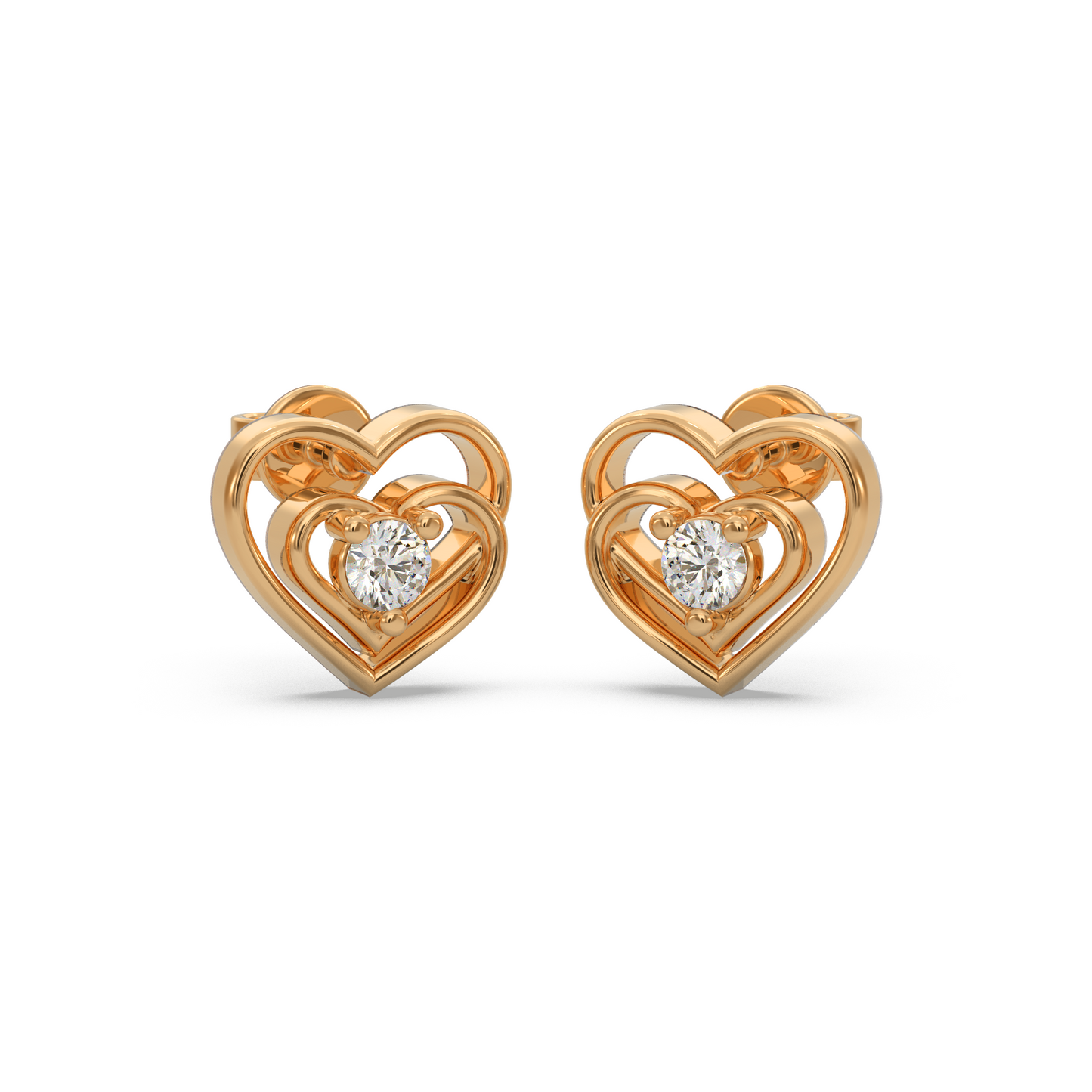 Romantic Gift Heart Diamond Earring