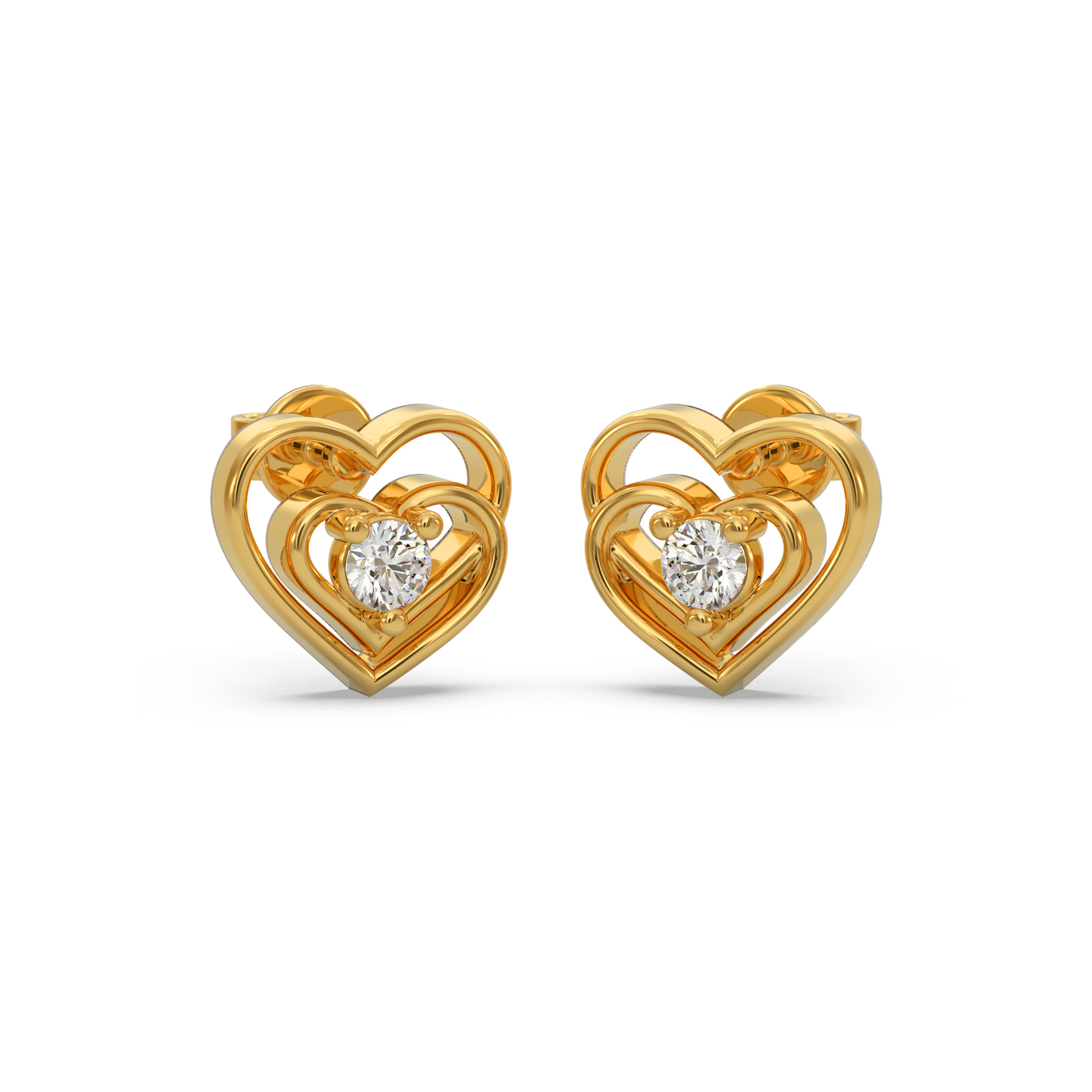 Romantic Gift Heart Diamond Earring
