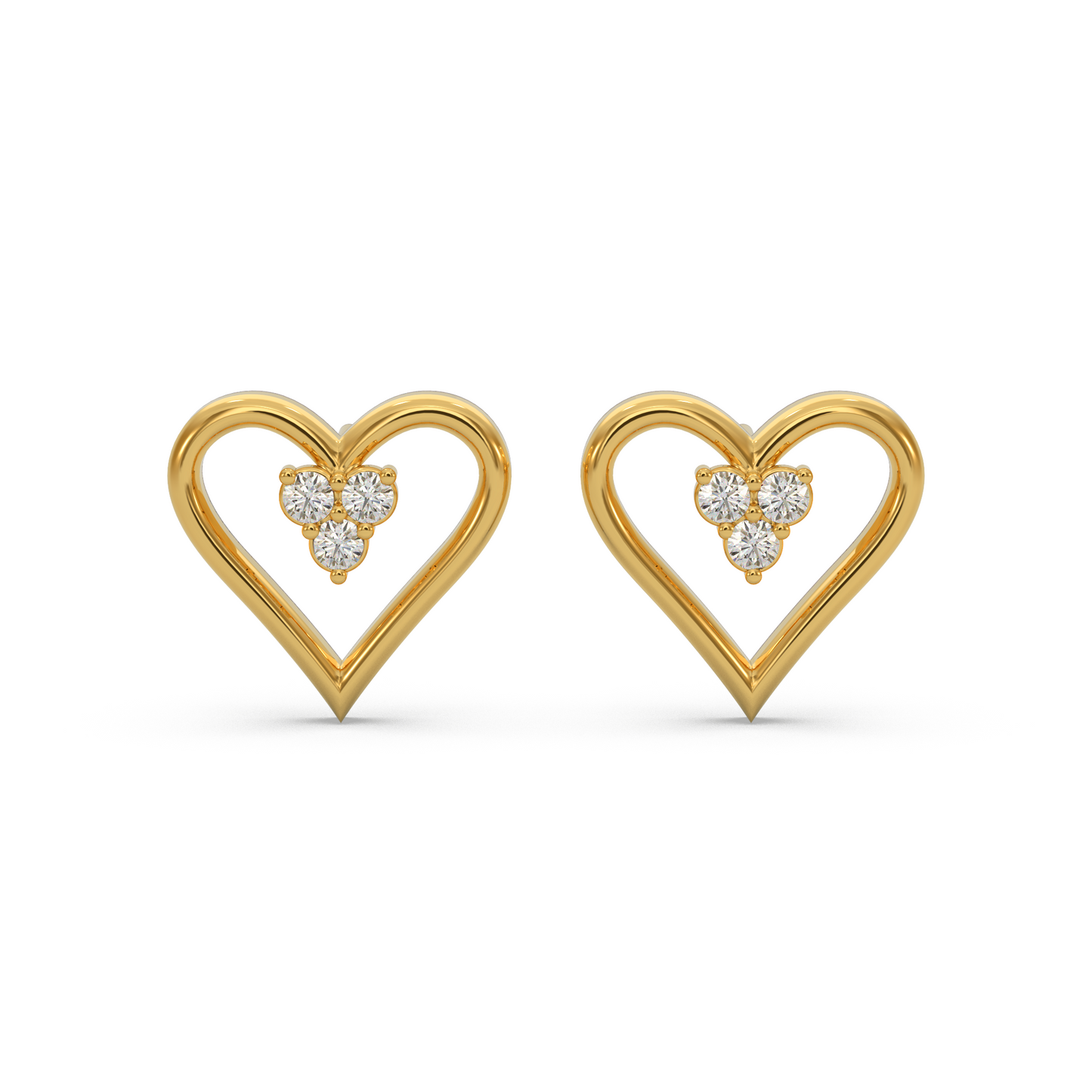 Love Symbol Heart Diamond Earring