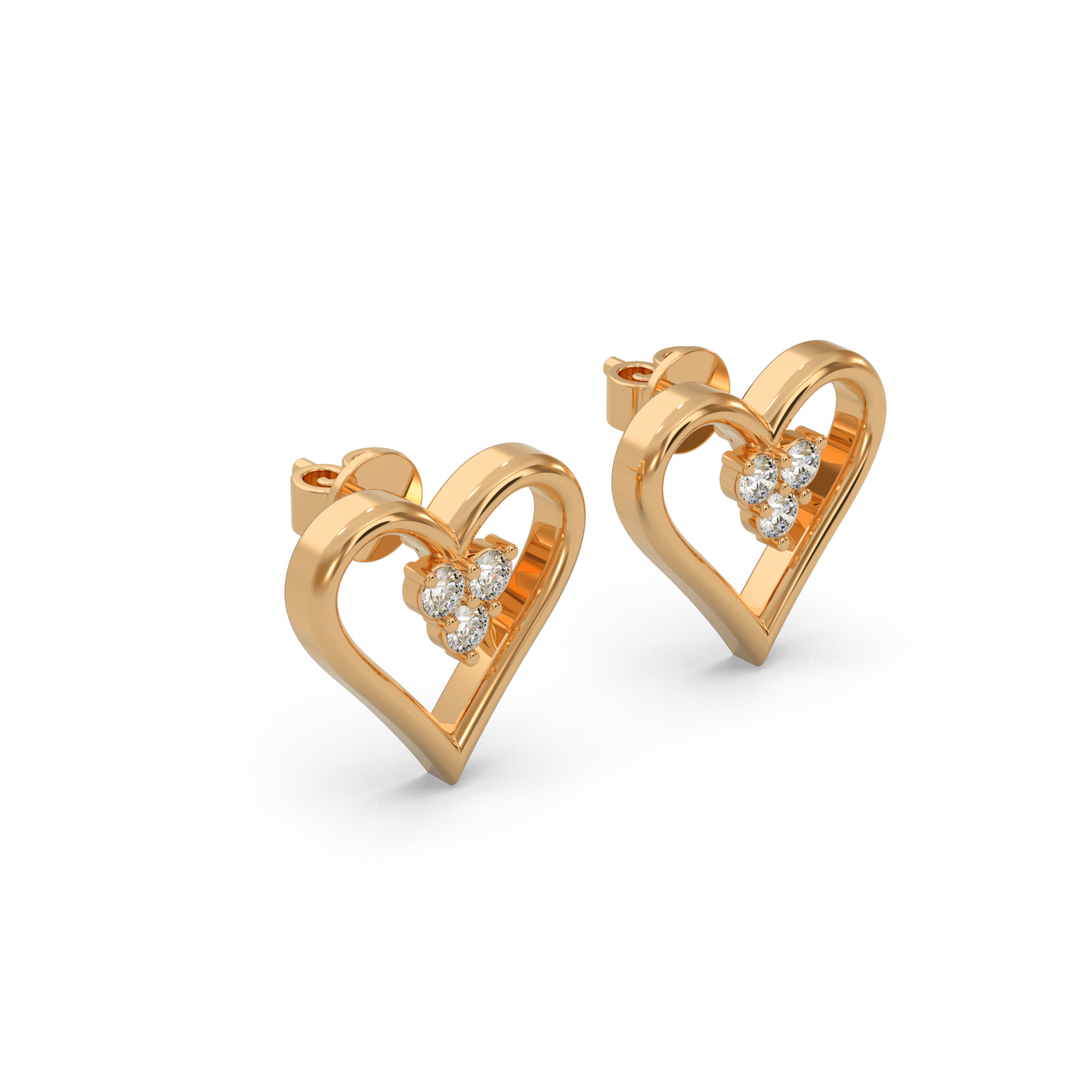Love Symbol Heart Diamond Earring