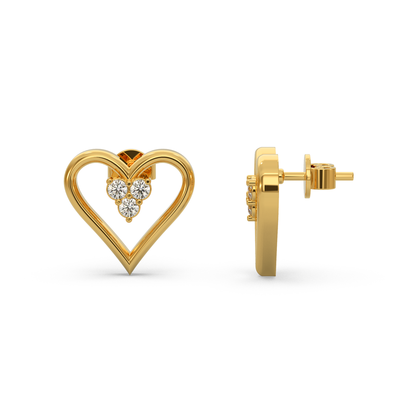Love Symbol Heart Diamond Earring