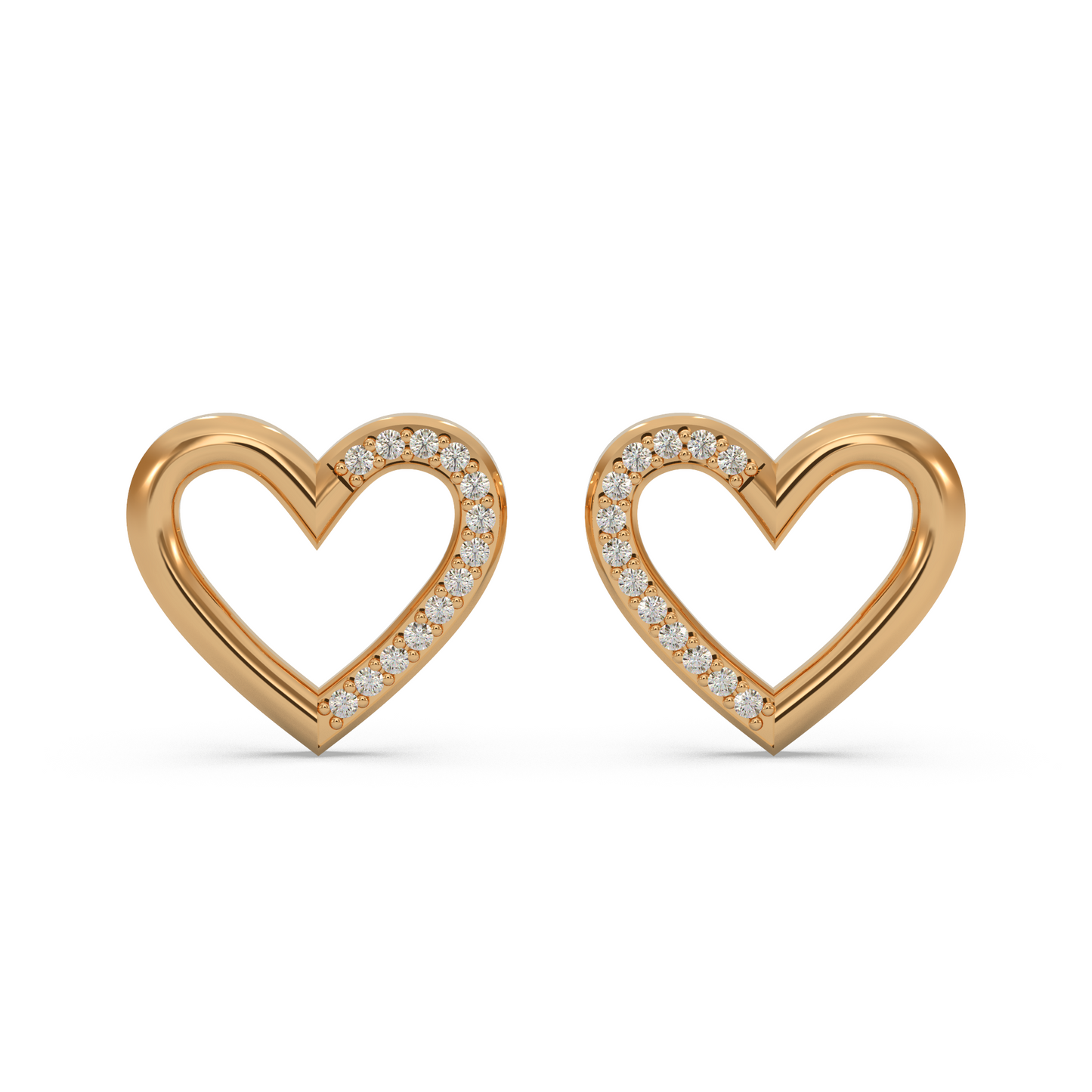 Valentine’s Day Heart Diamond Earring