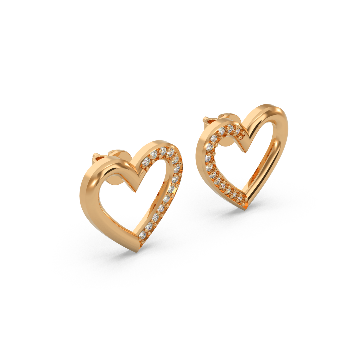 Valentine’s Day Heart Diamond Earring