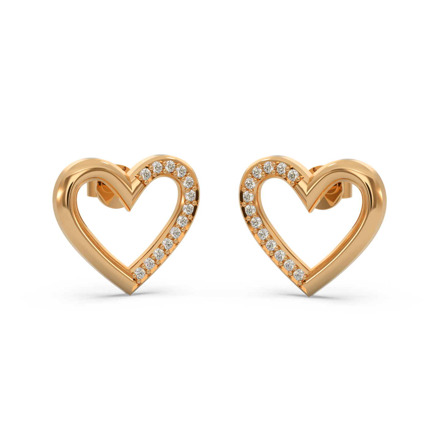 Valentine’s Day Heart Diamond Earring