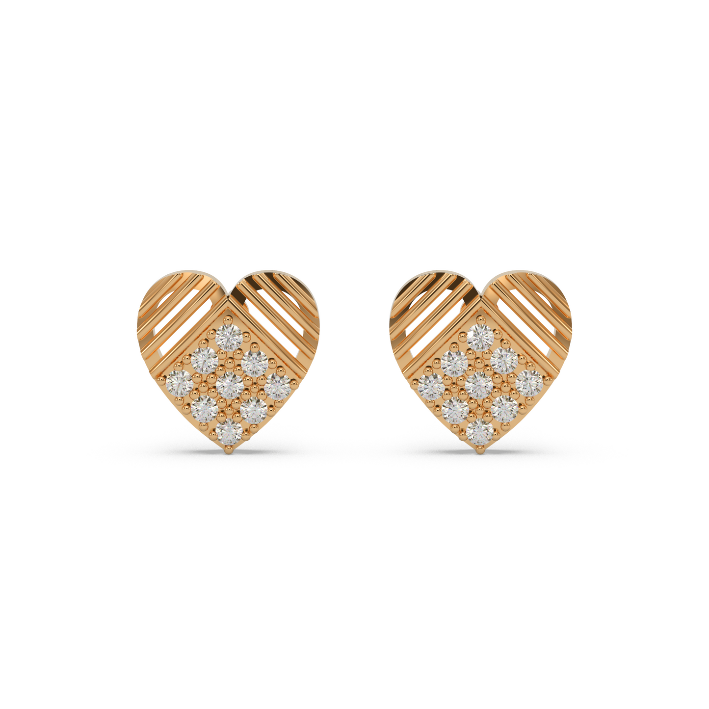 Couple’s Heart Diamond Earring