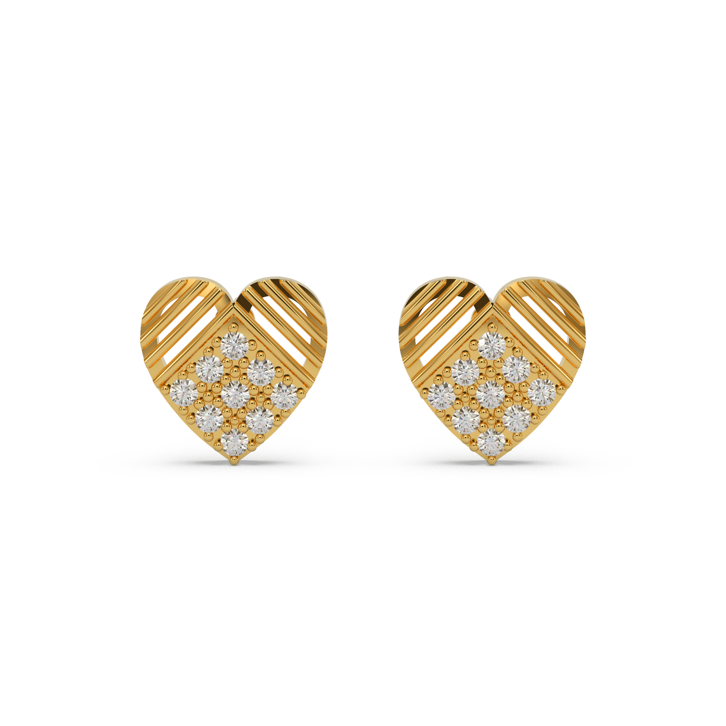Couple’s Heart Diamond Earring
