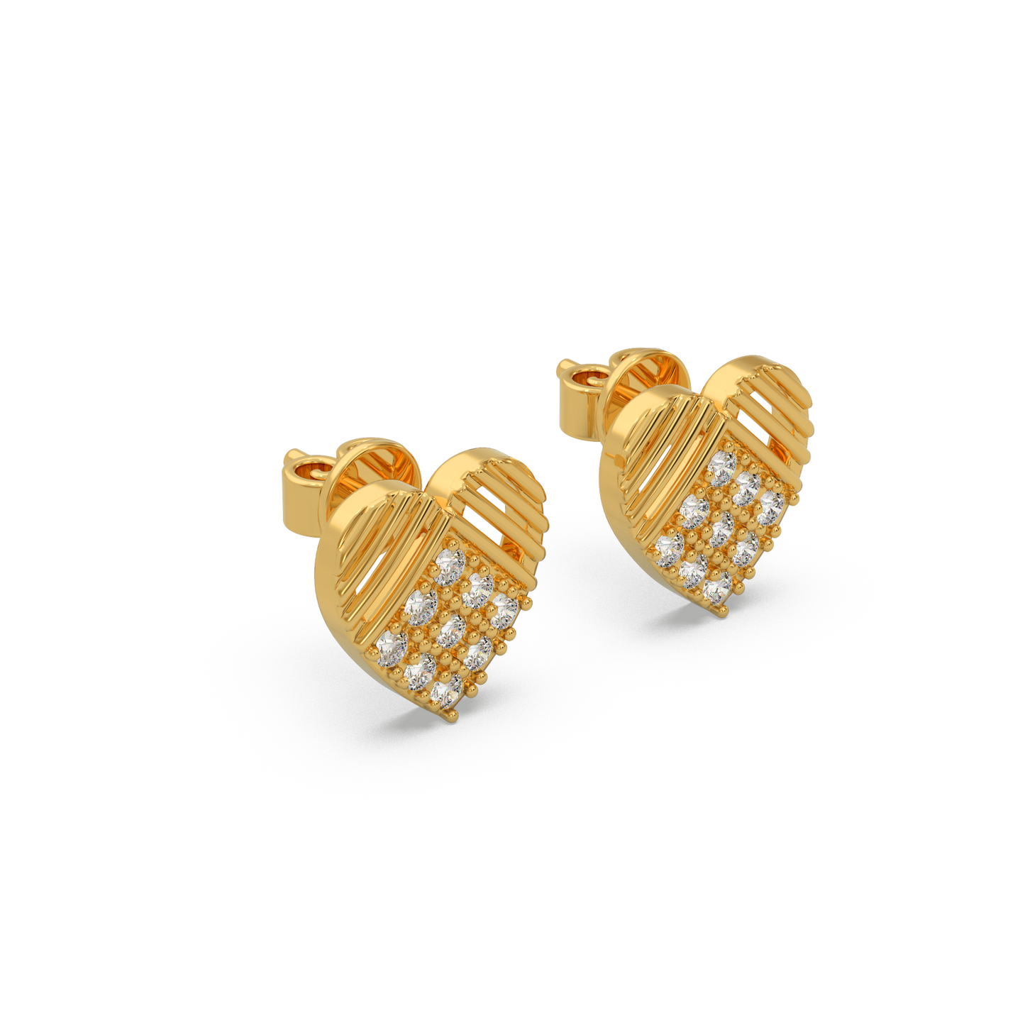 Couple’s Heart Diamond Earring