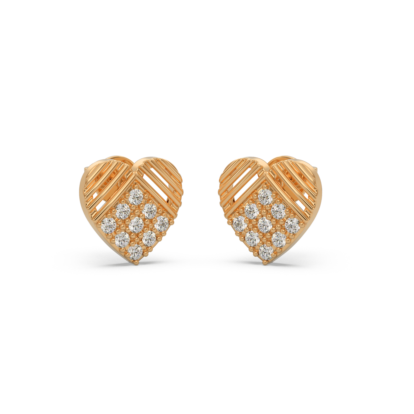 Couple’s Heart Diamond Earring