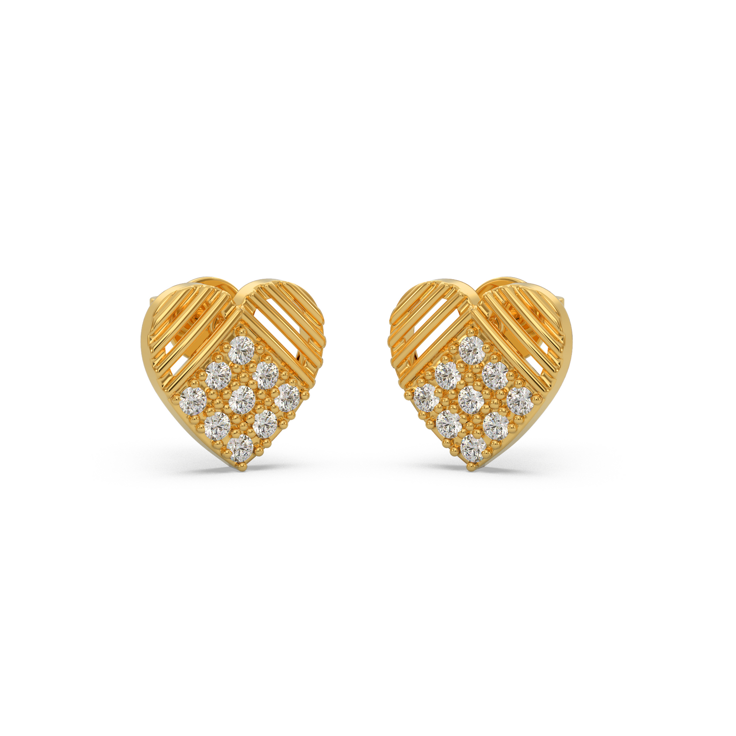Couple’s Heart Diamond Earring