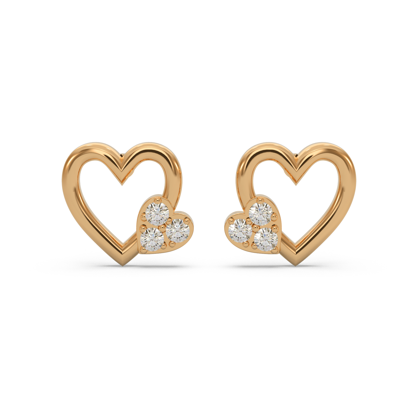 Flawless Heart Diamond Earring