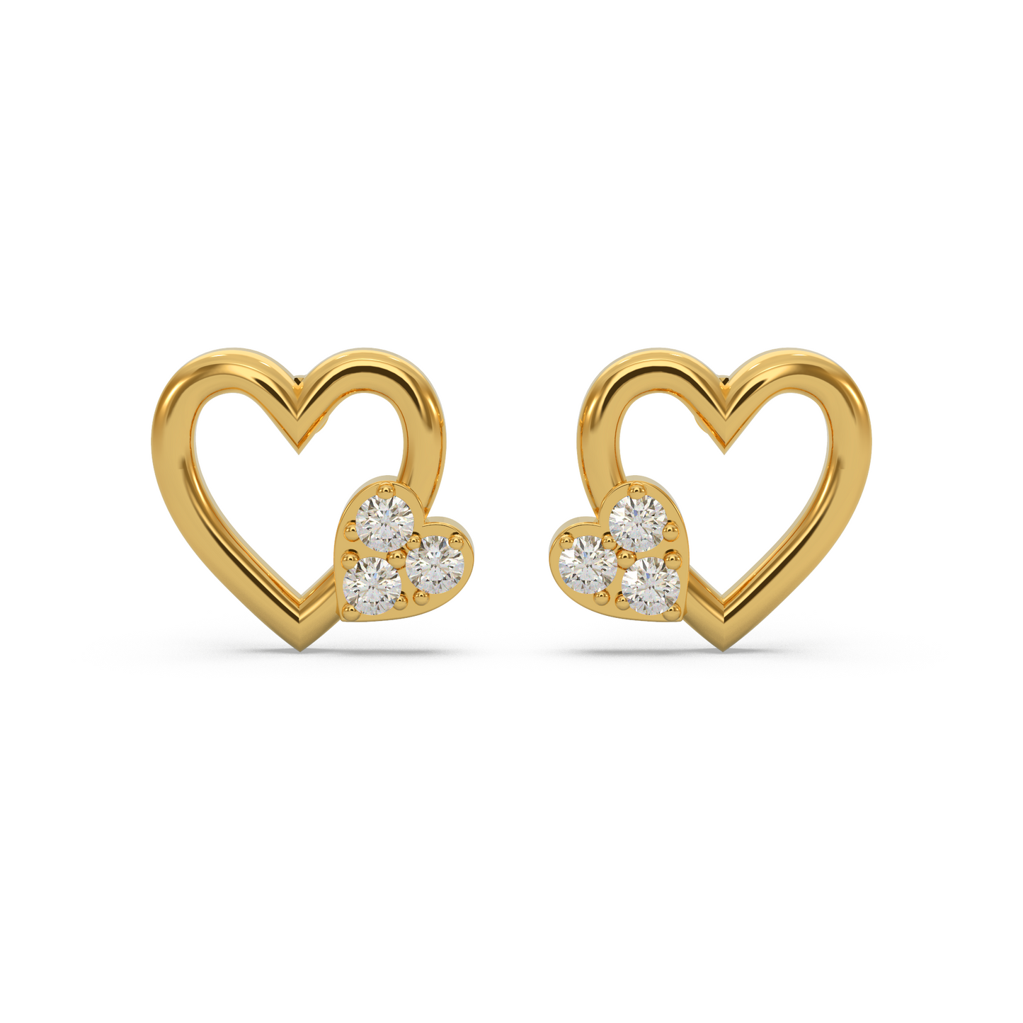 Flawless Heart Diamond Earring