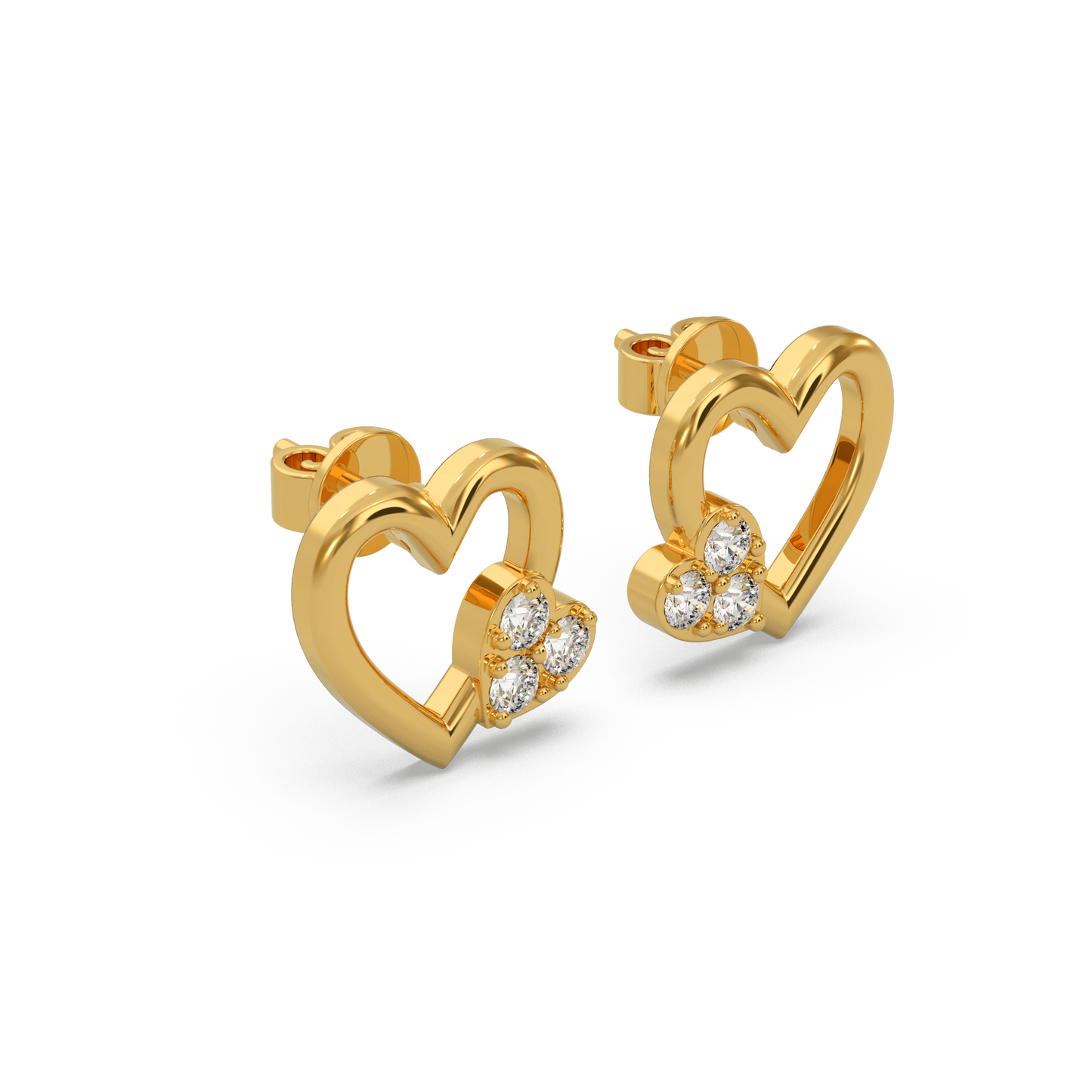 Flawless Heart Diamond Earring