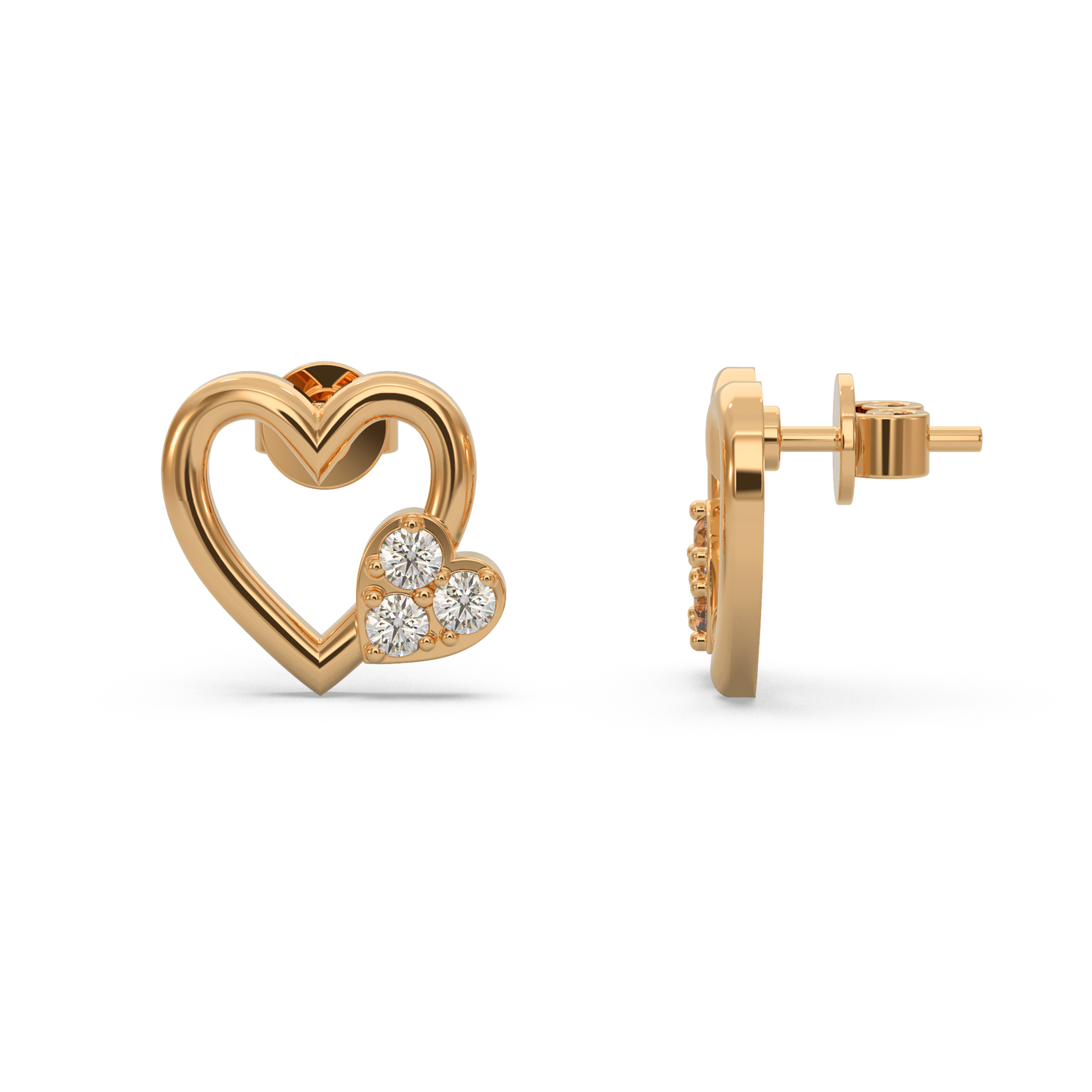 Flawless Heart Diamond Earring