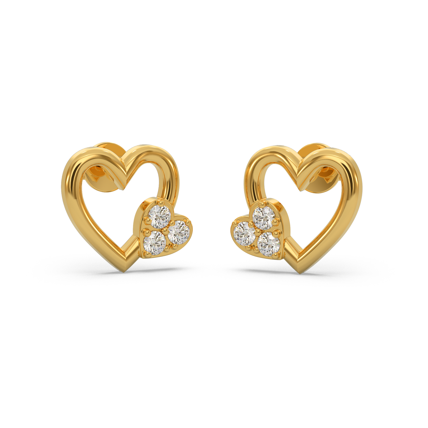 Flawless Heart Diamond Earring