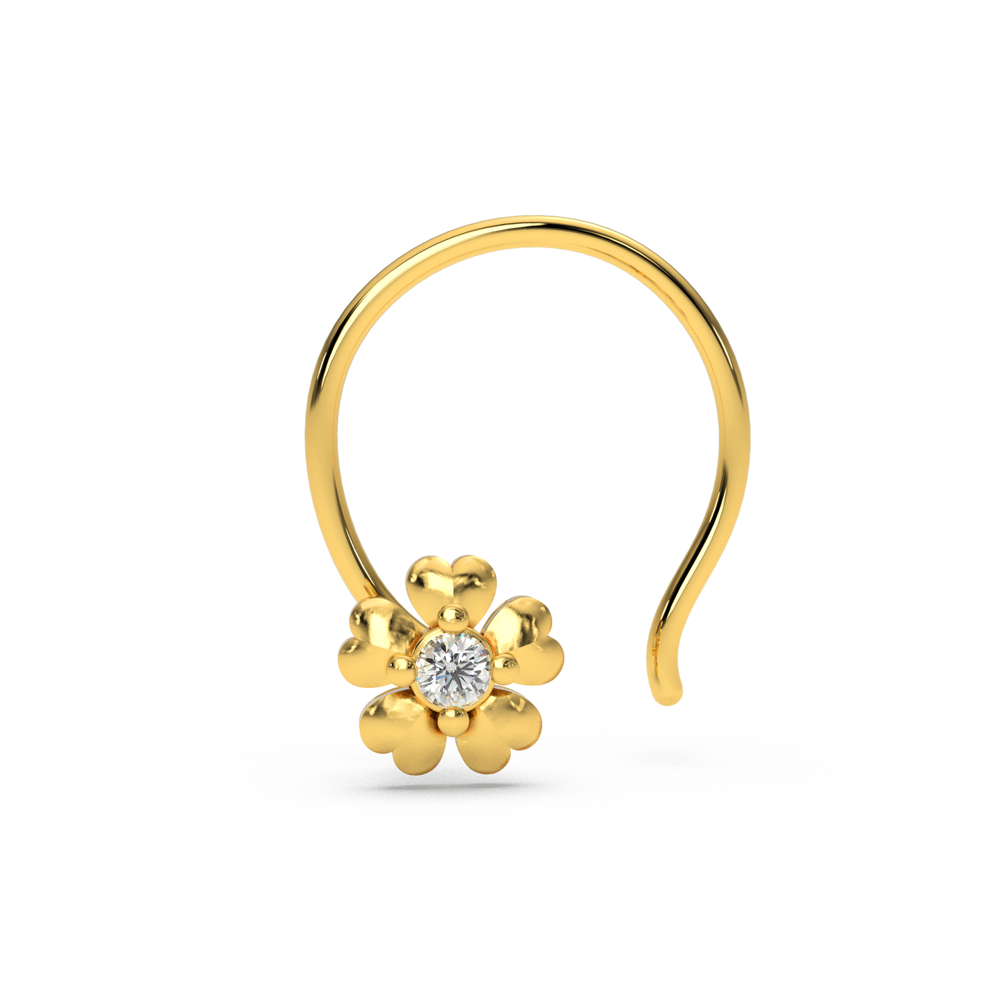 Radiant Rose Nose Pin