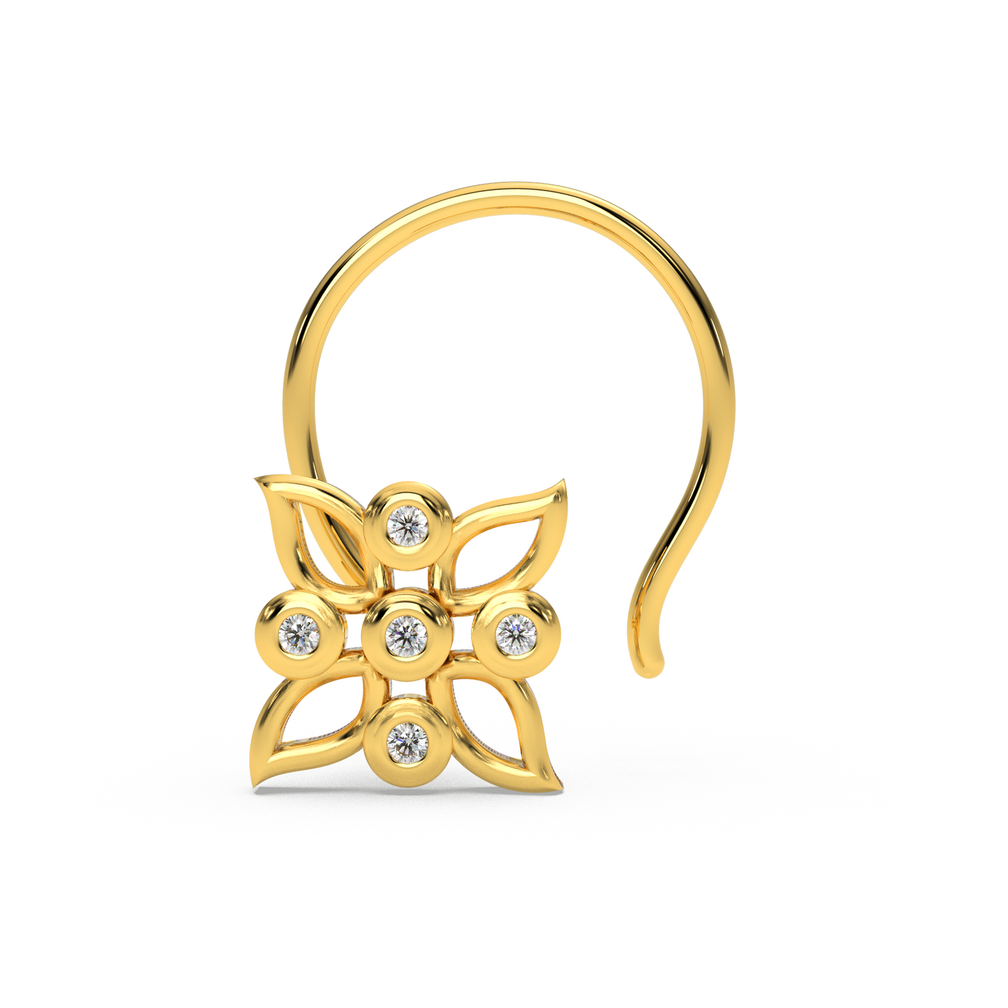 Glittering Glaze Nose Pin
