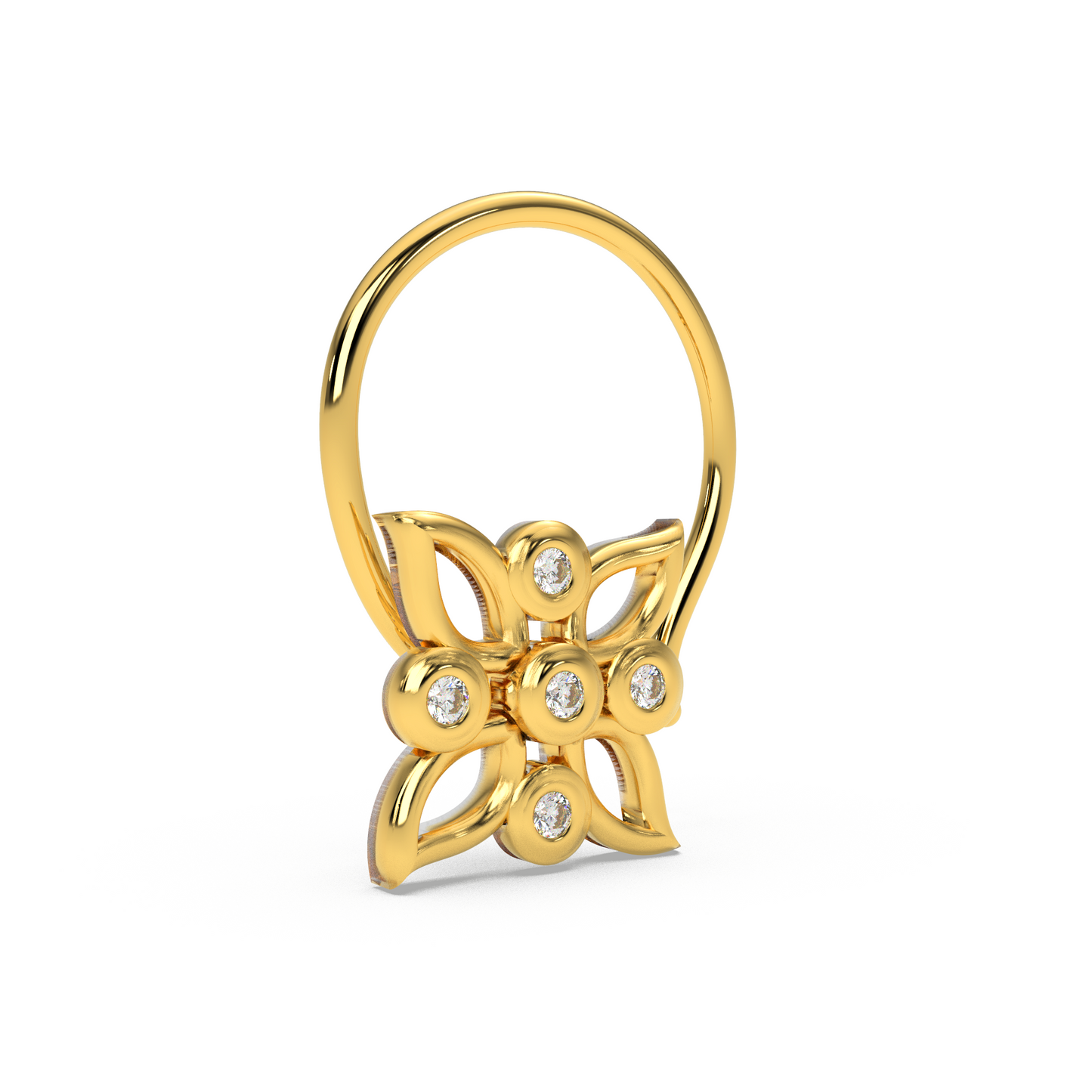 Glittering Glaze Nose Pin