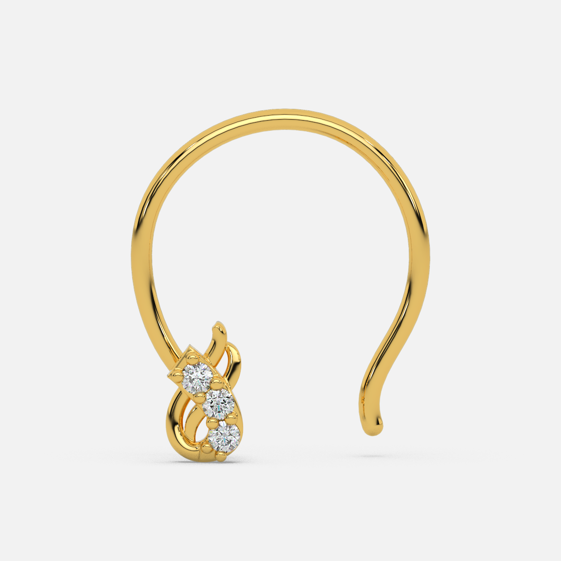 Diamond nose pin in senco gold deals
