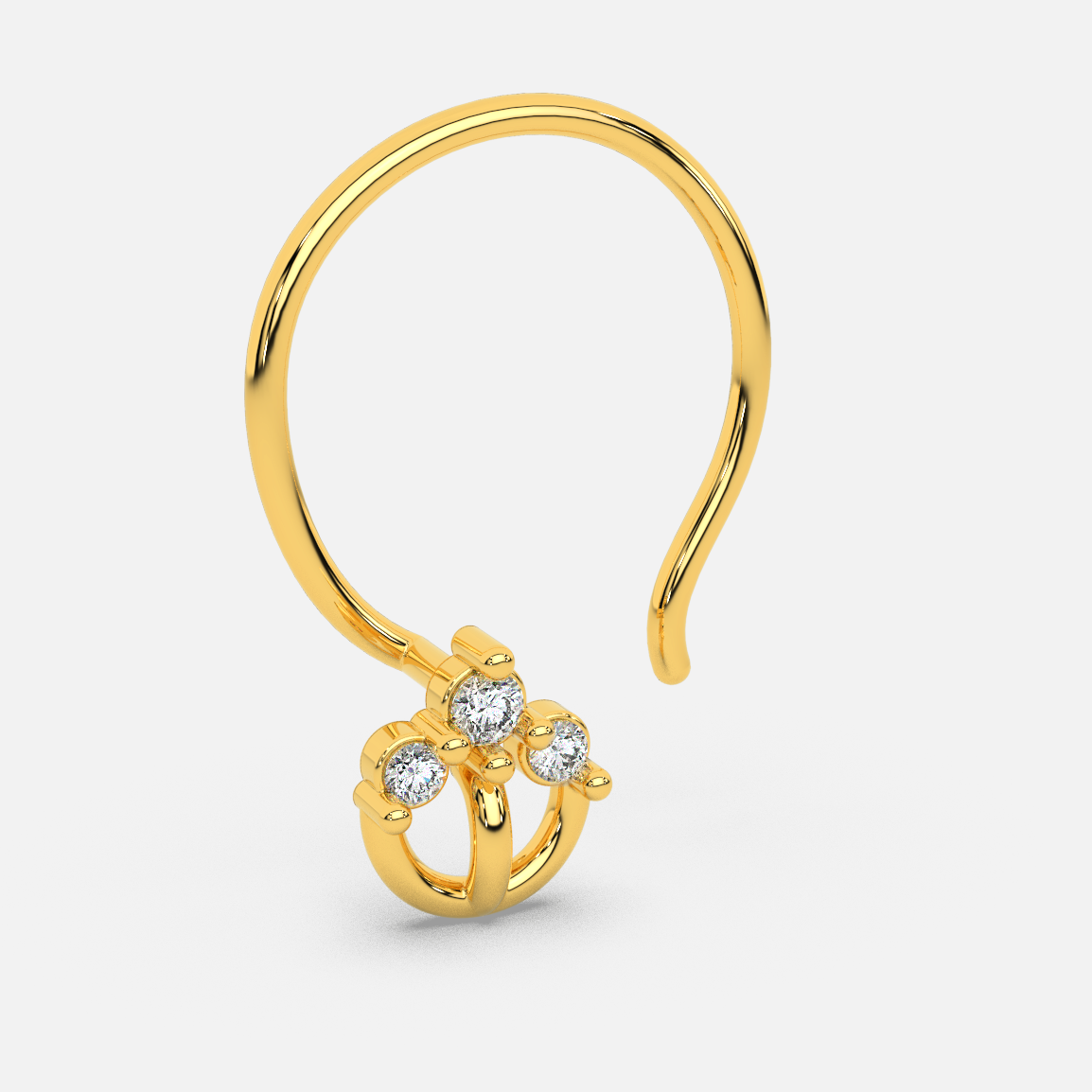 Diamond Dewdrop Nose Pin