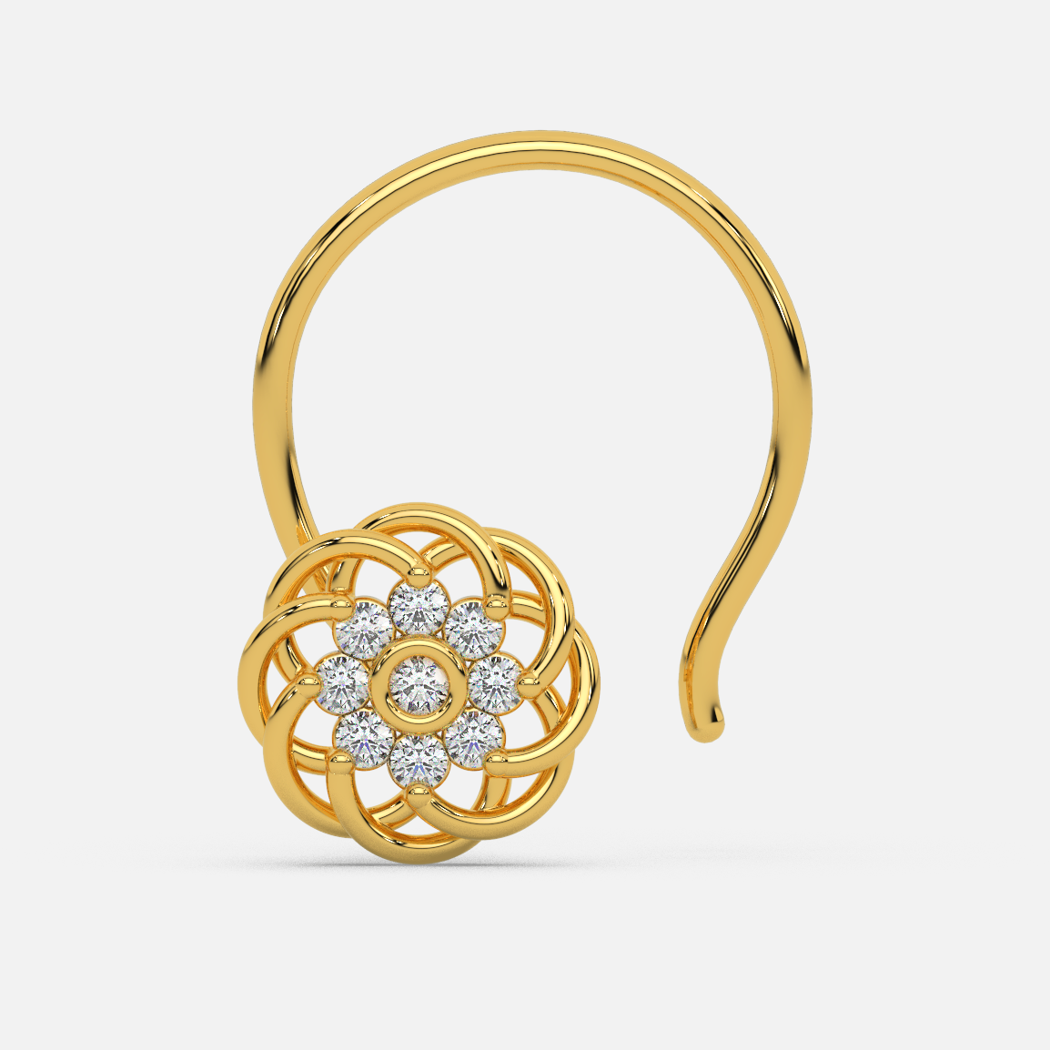 Crystal Crest Nose Pin