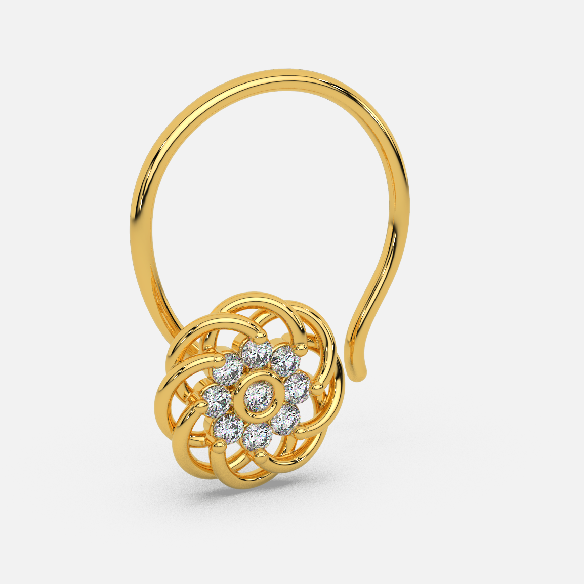 Crystal Crest Nose Pin