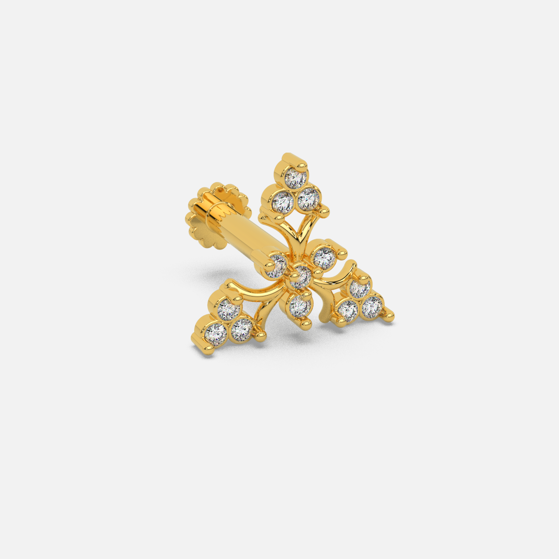 Luminous Lapis Nose Pin