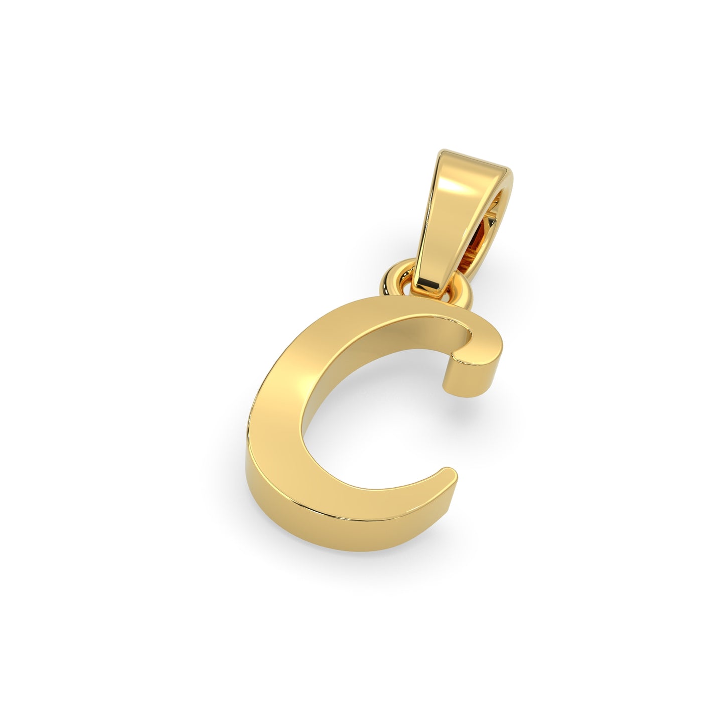 Alphabet C Gold Charm
